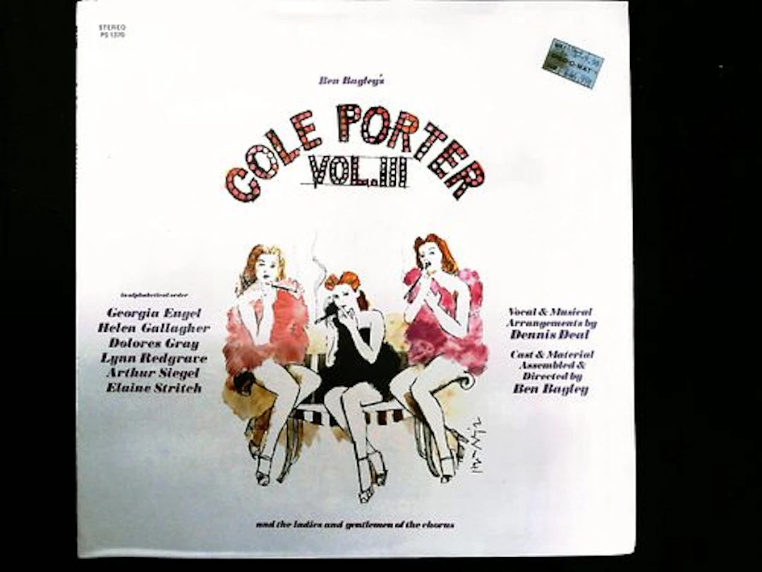 Ben Bagley's Cole Porter Vol. III Vintage LP Record Album Sleeve PS 1376