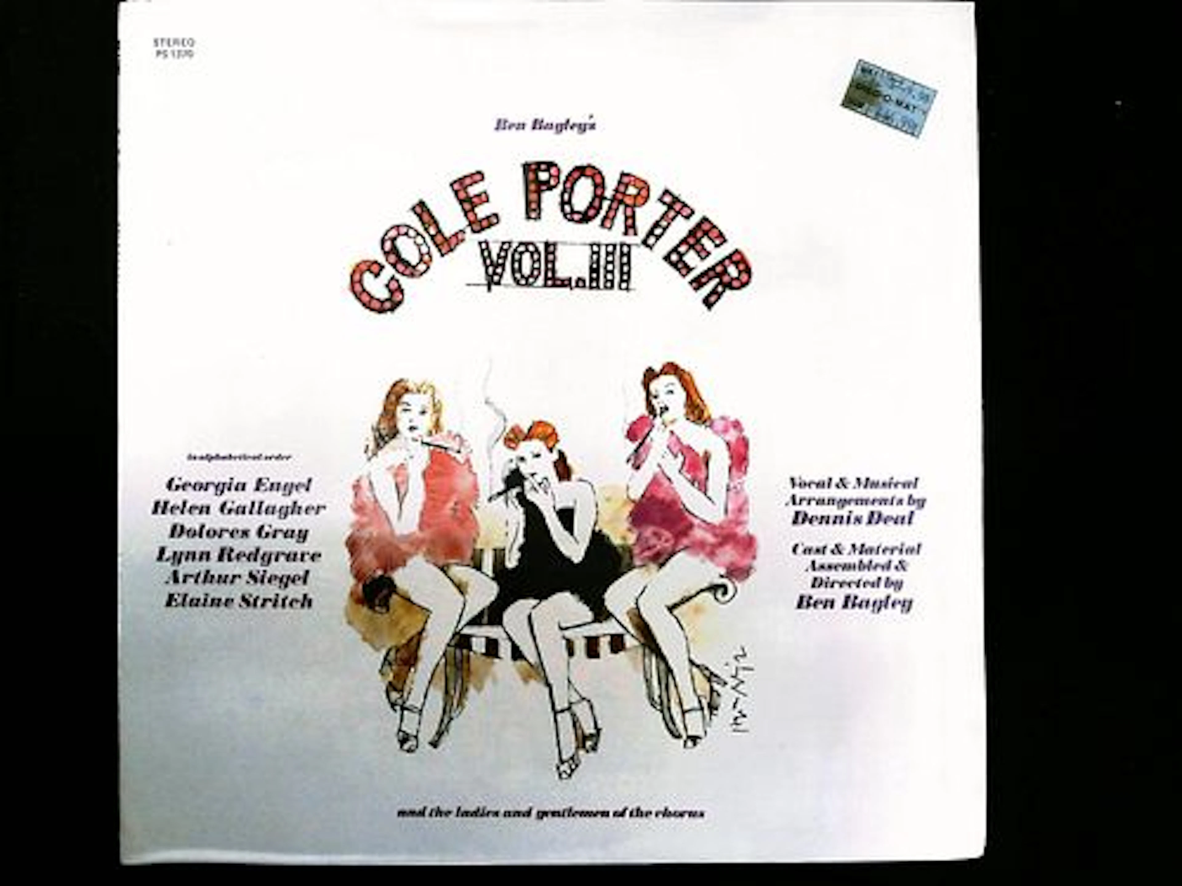Ben Bagley's Cole Porter Vol. III Vintage LP Record Album Sleeve PS 1376