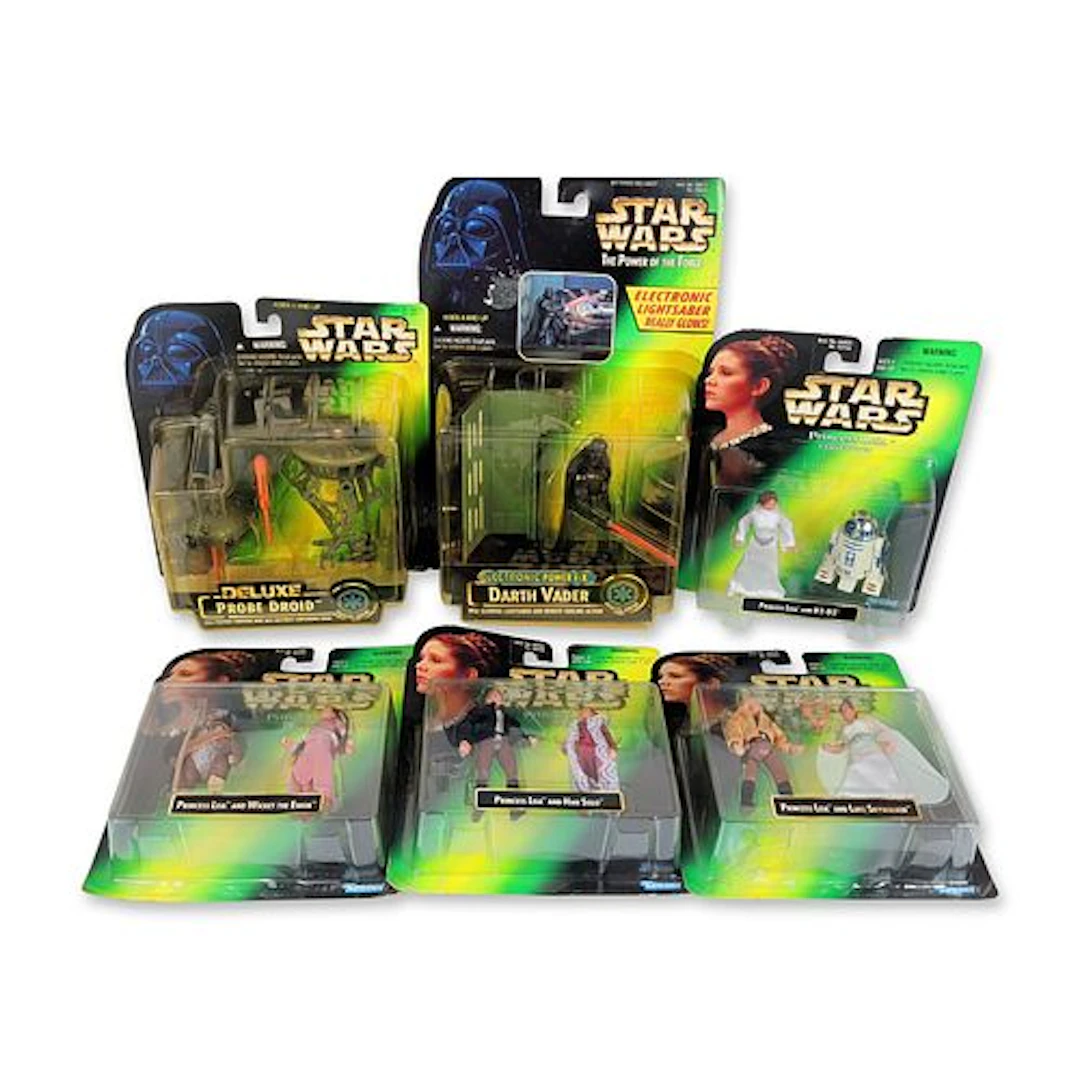 6pc Kenner Star Wars "The Power of the Force" and "Princess Leia Collection"