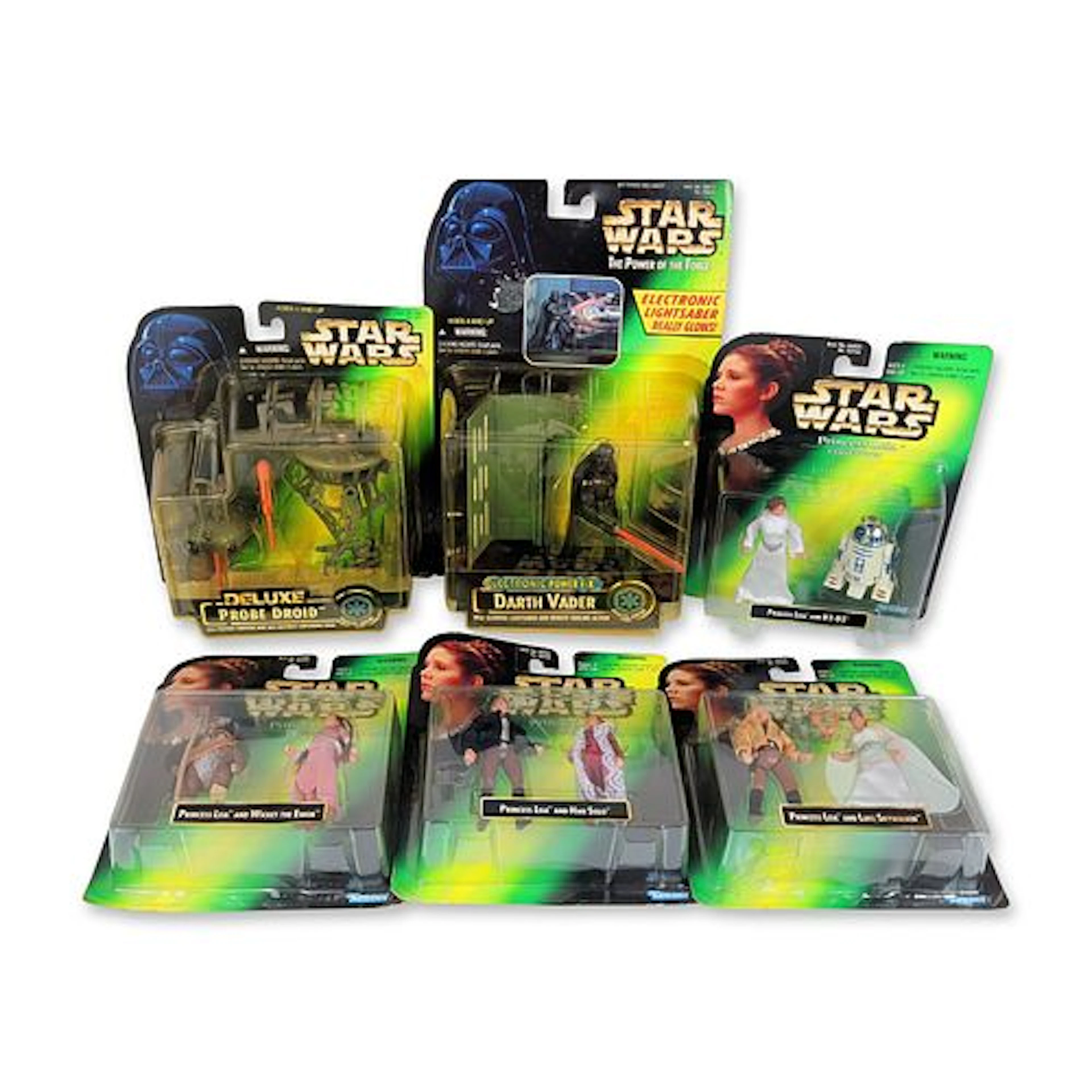 6pc Kenner Star Wars "The Power of the Force" and "Princess Leia Collection"