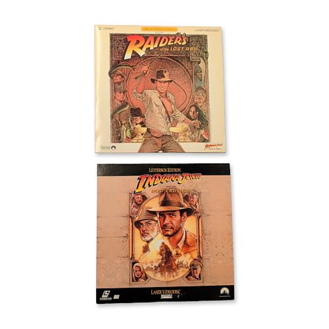 Two Indiana Jones Film Franchise Laserdiscs Including Raiders of the