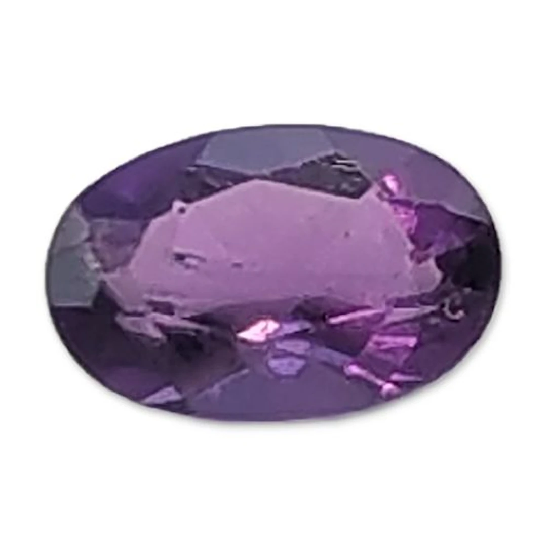 Oval Faceted Purple Amethyst Gemstone