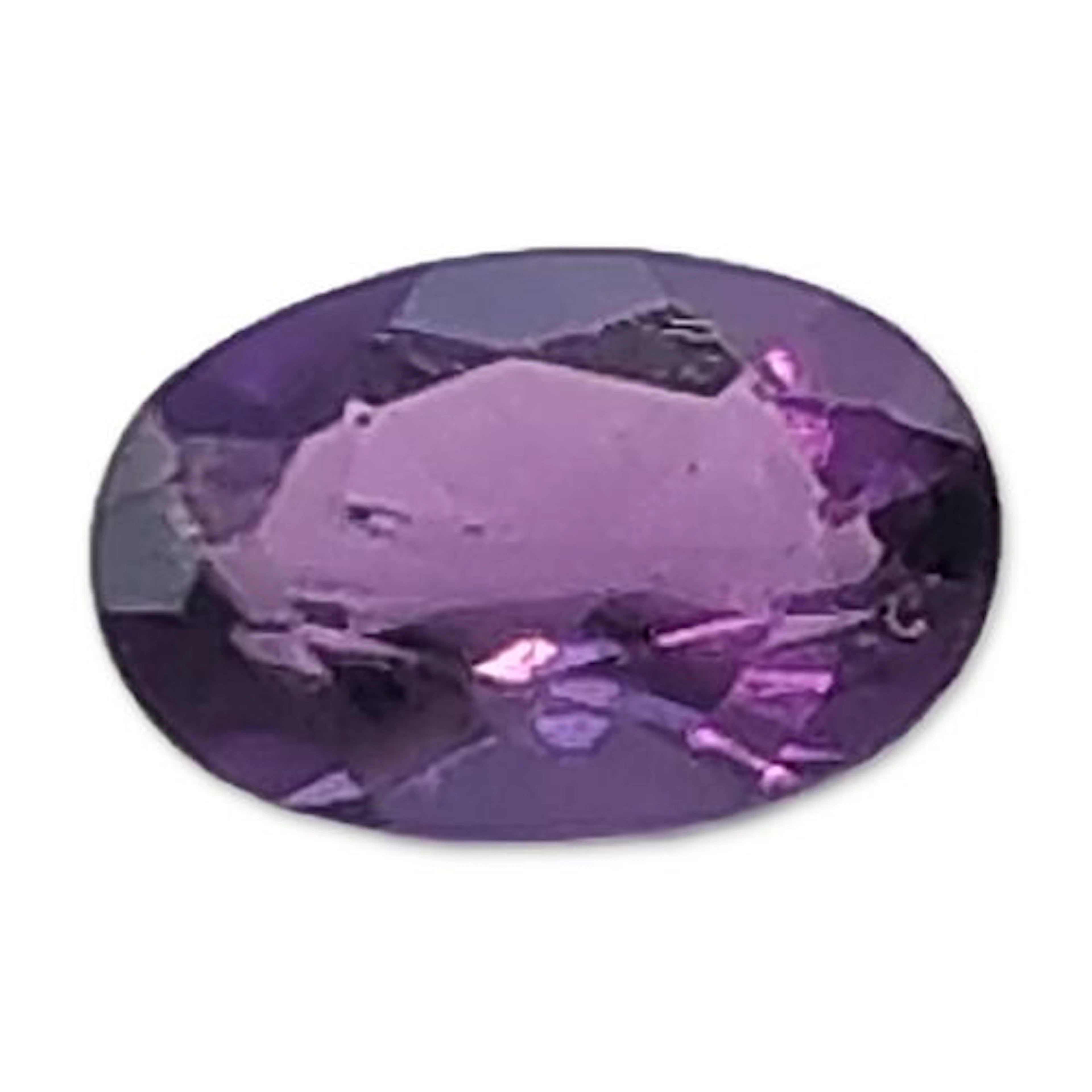 Oval Faceted Purple Amethyst Gemstone