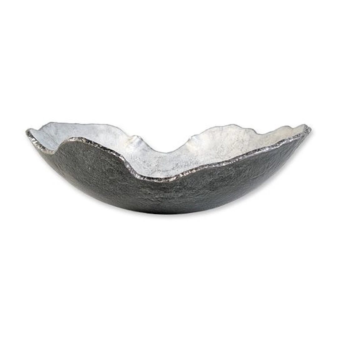 Regina Medeiros Handcrafted Glass Mapa Centerpiece Bowl