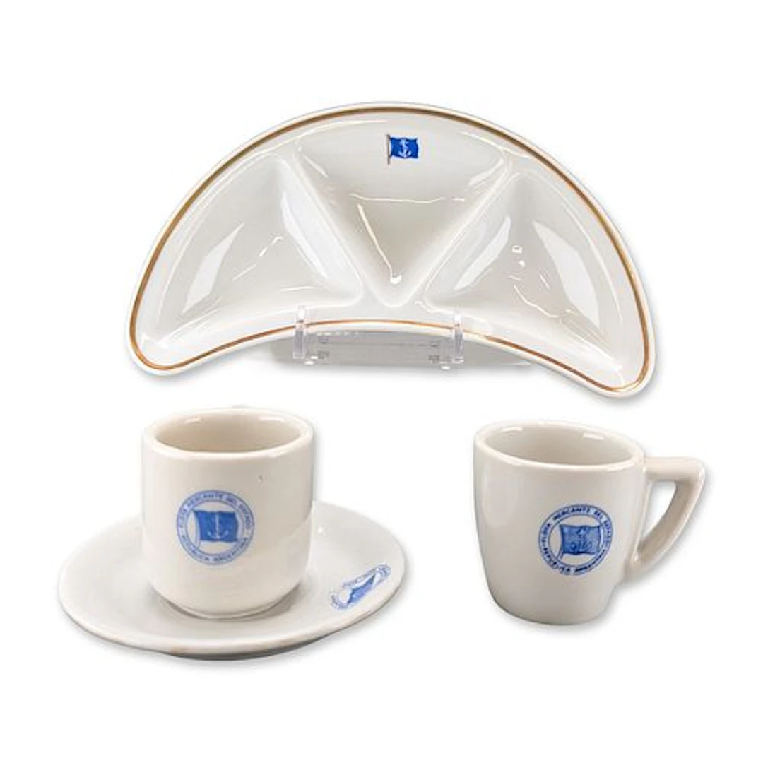 4pc Argentine State Merchant Fleet Vitrified Tableware Collection