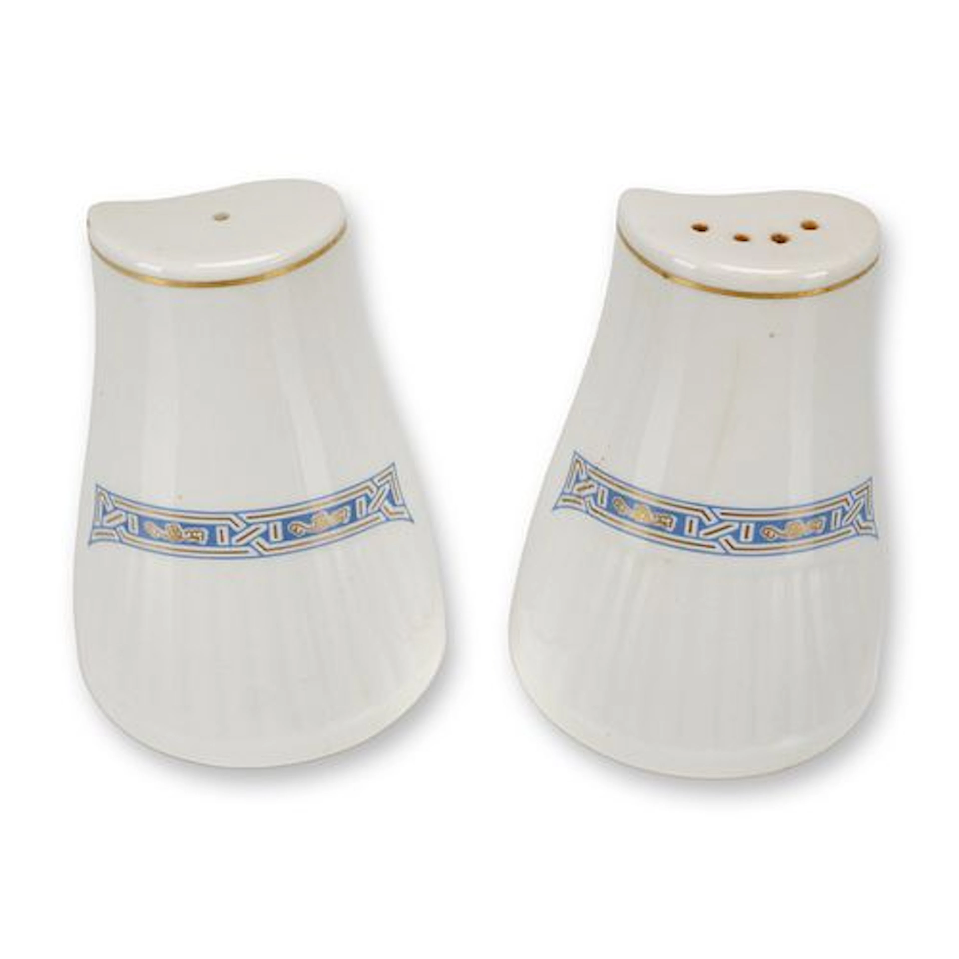 2pc Wedgwood Hotelware Insignia Pattern Salt and Pepper Shakers