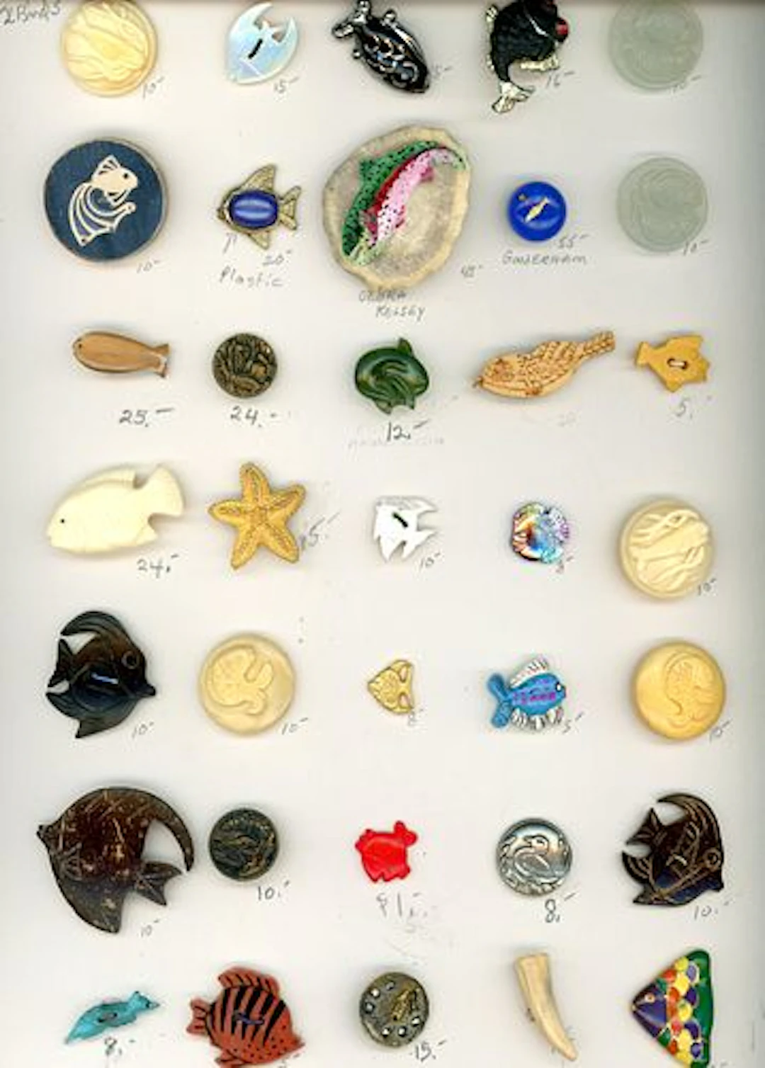 A CARD OF DIVISION THREE PICTORIAL BUTTONS