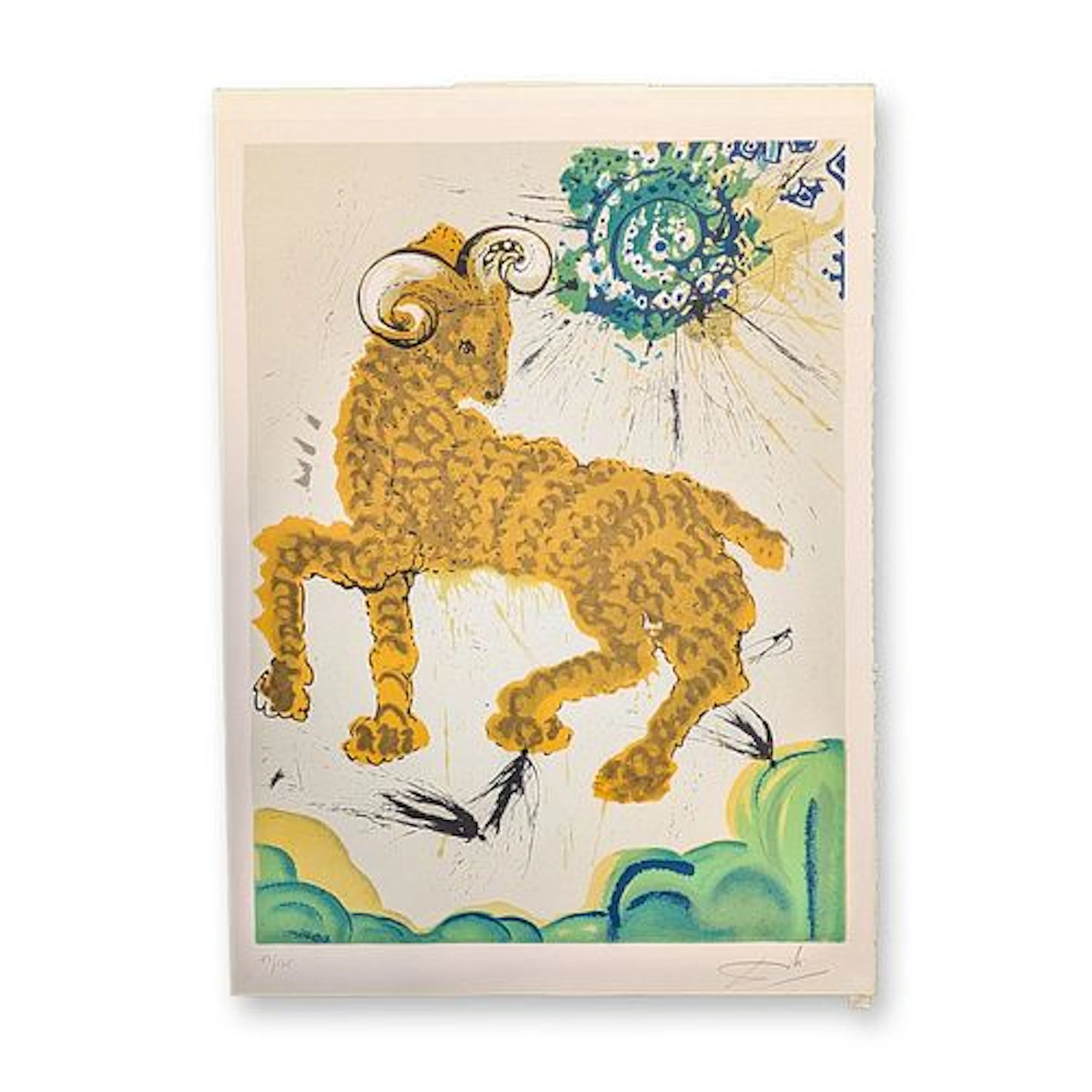 Salvador Dali (Spanish, 1904-1989) Lithograph on Paper, Aries Signs