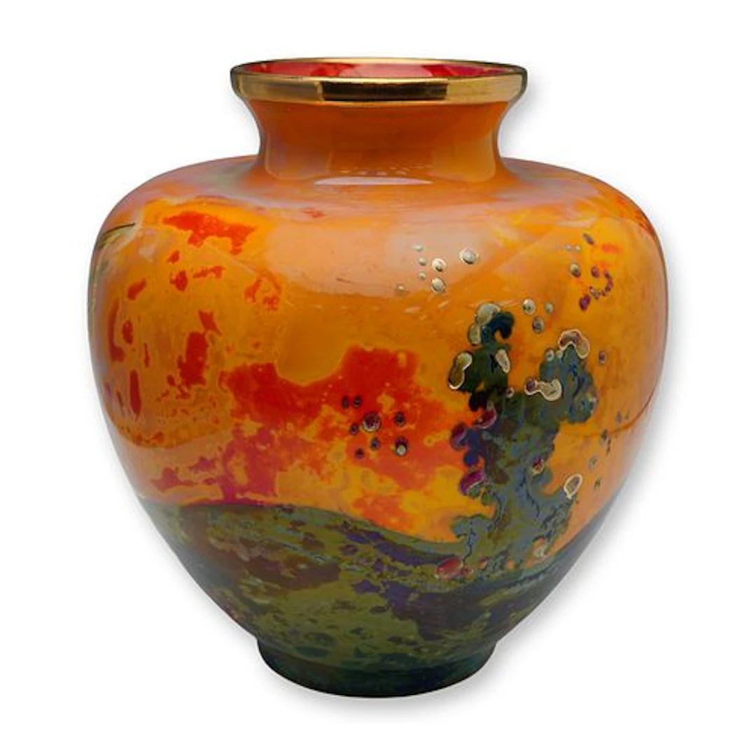 Bernard Moore Viking Flambe Lustre Vase