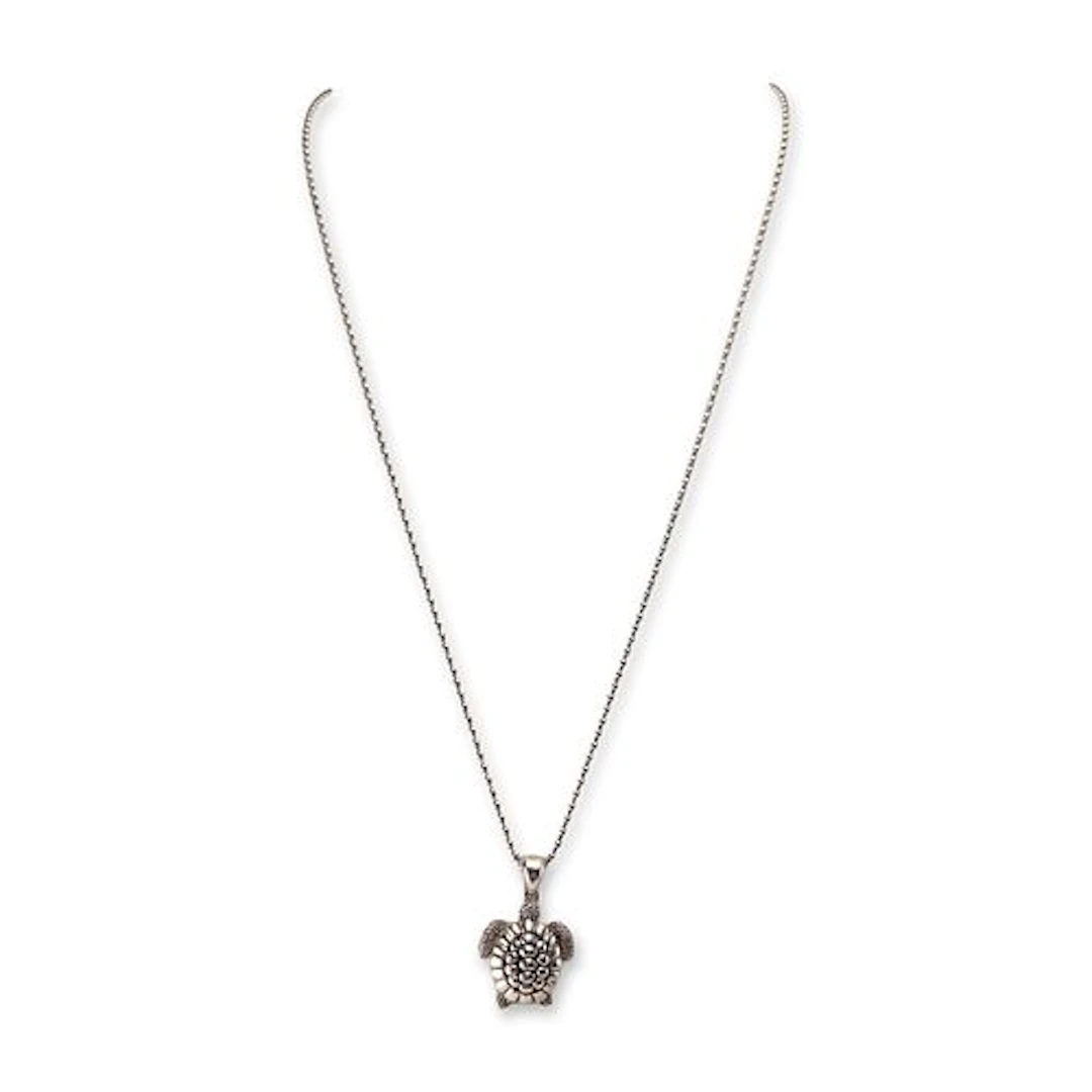 Lagos Sterling Silver Turtle Pendant Necklace, Rare Wonders Series