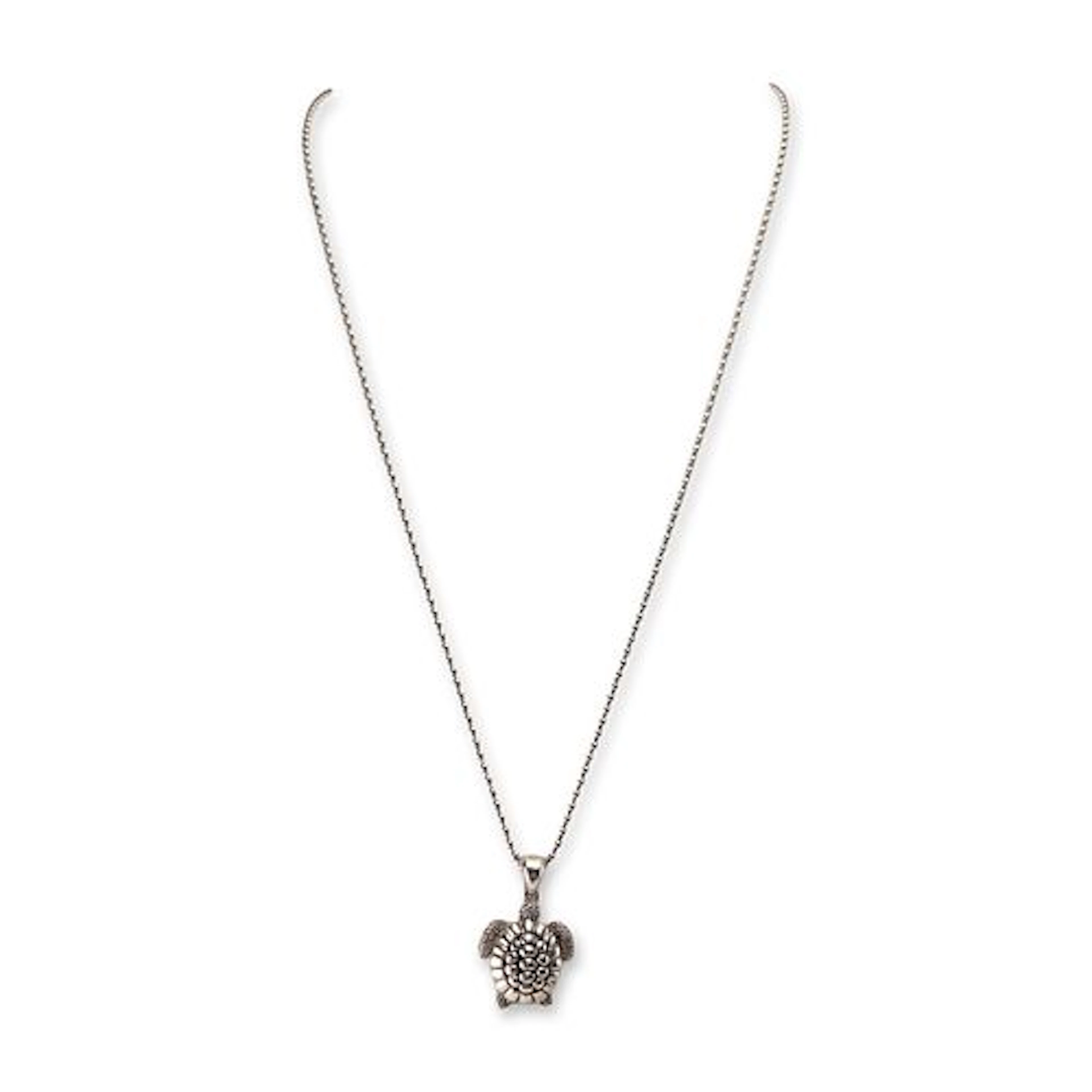 Lagos Sterling Silver Turtle Pendant Necklace, Rare Wonders Series