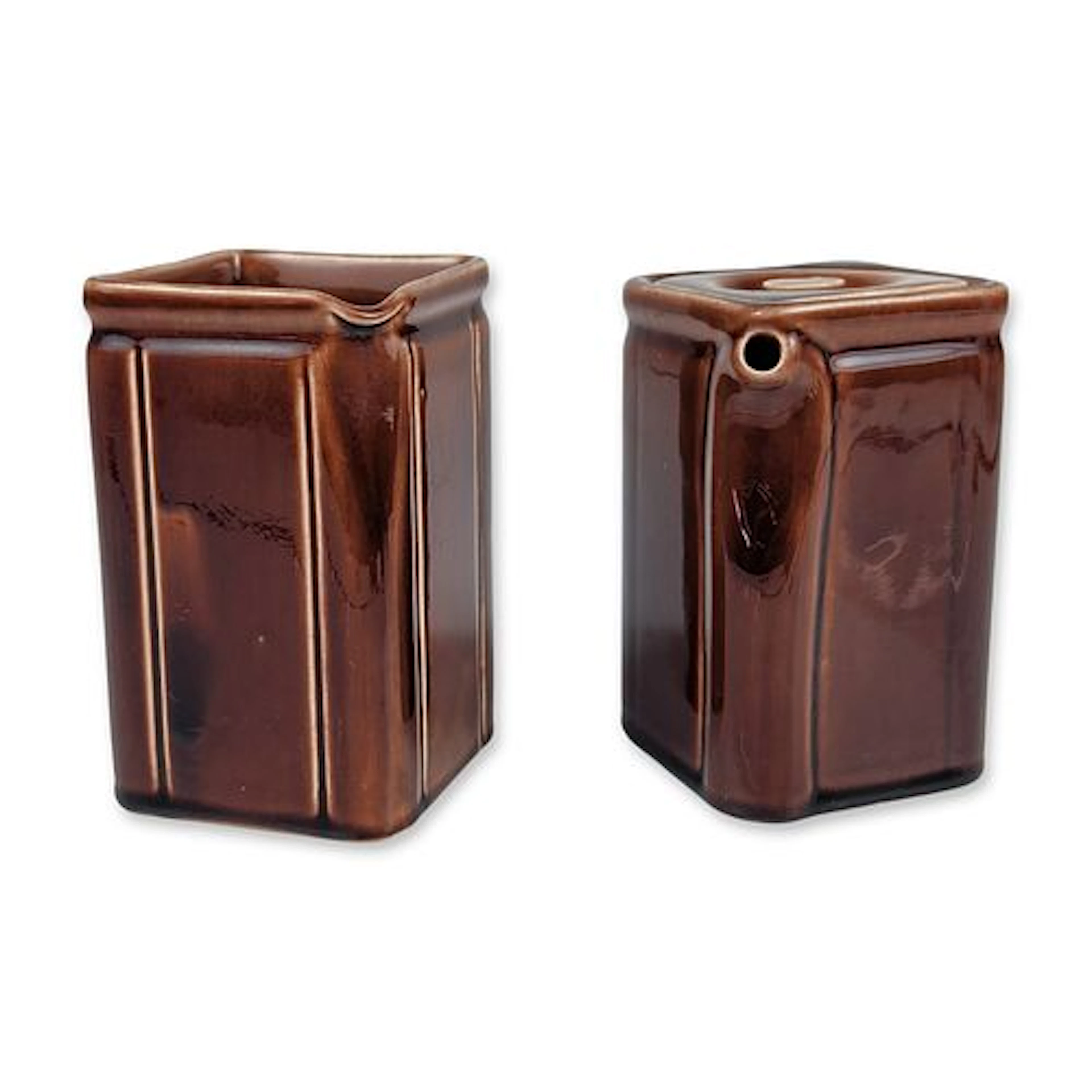 3pc George Clews for Cunard Line Earthenware Cube Teaware