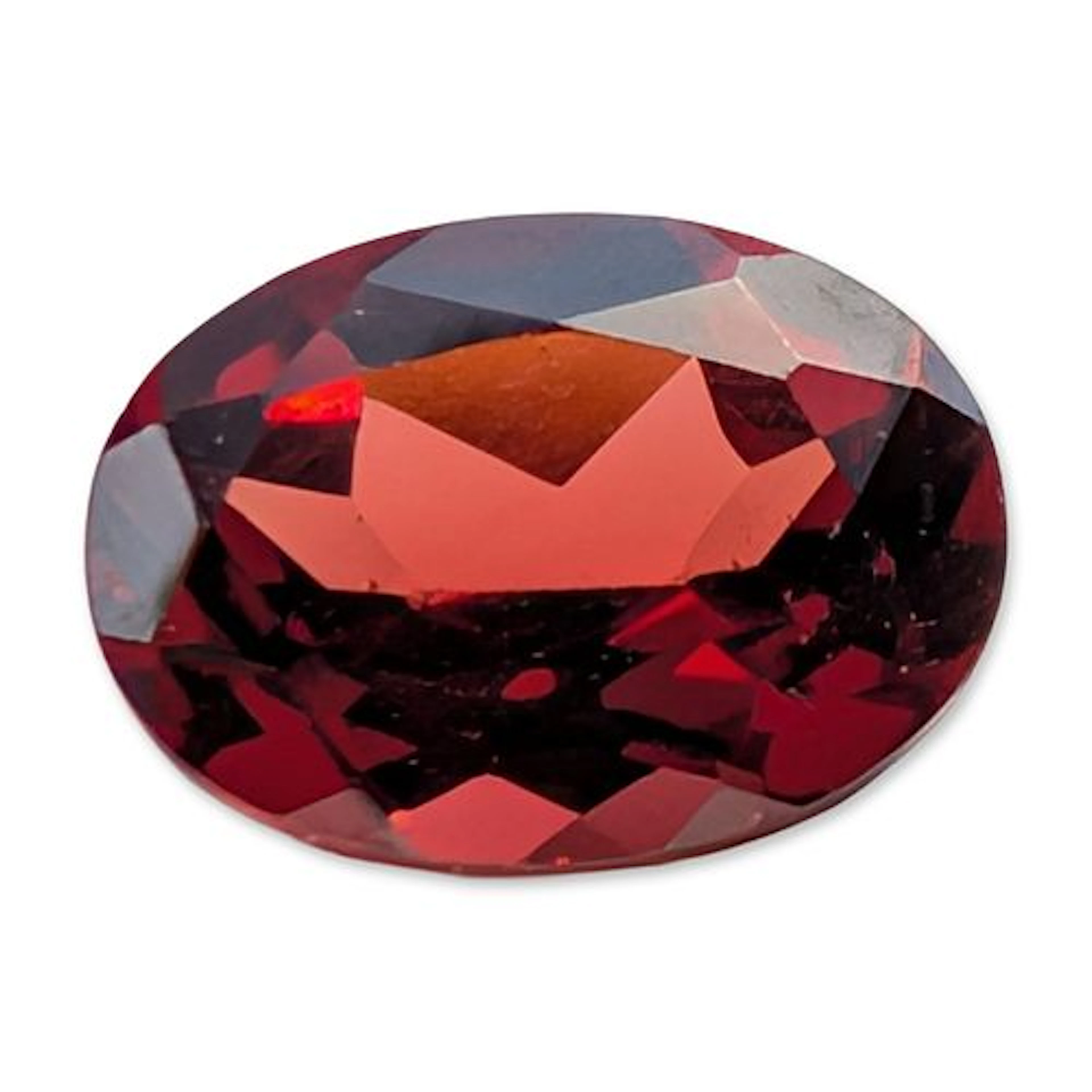 Oval Faceted Garnet Gemstone