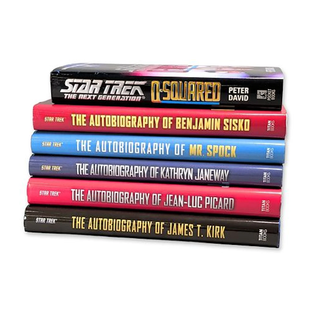 Collection of Star Trek Hardcover Books and Captains Autobiographies