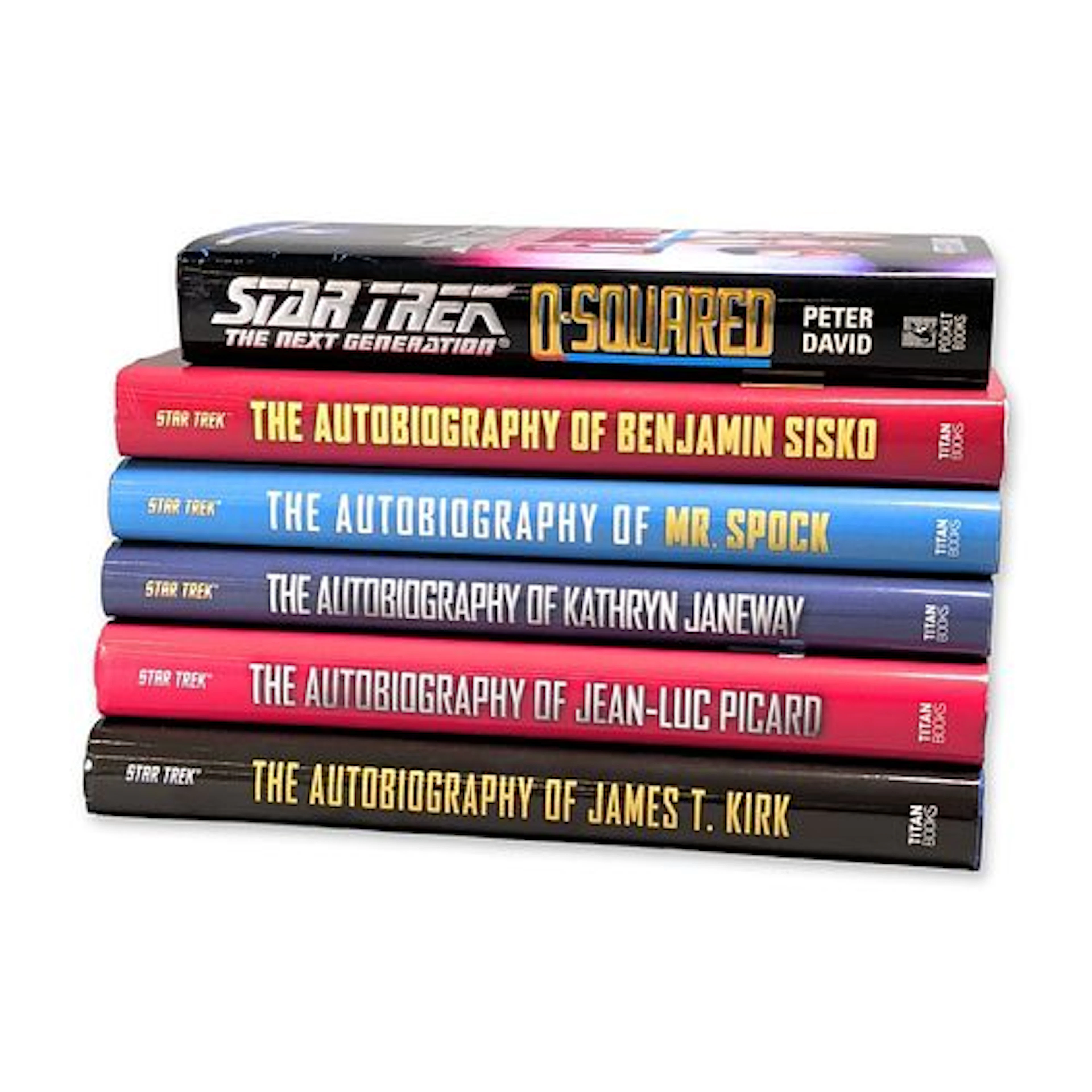 Collection of Star Trek Hardcover Books and Captains Autobiographies