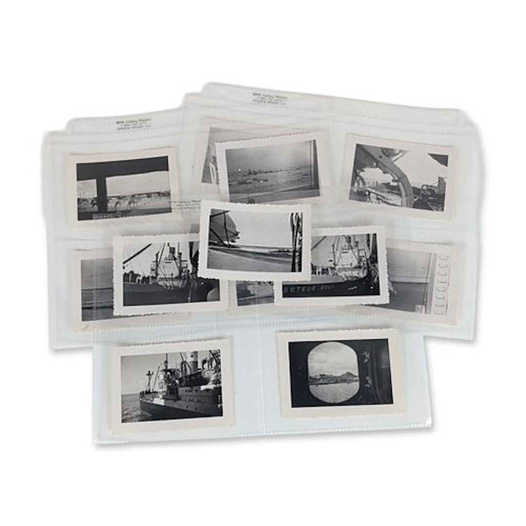 13pc Group of Vintage Silver Gelatin Suez Canal Maritime Snapshots