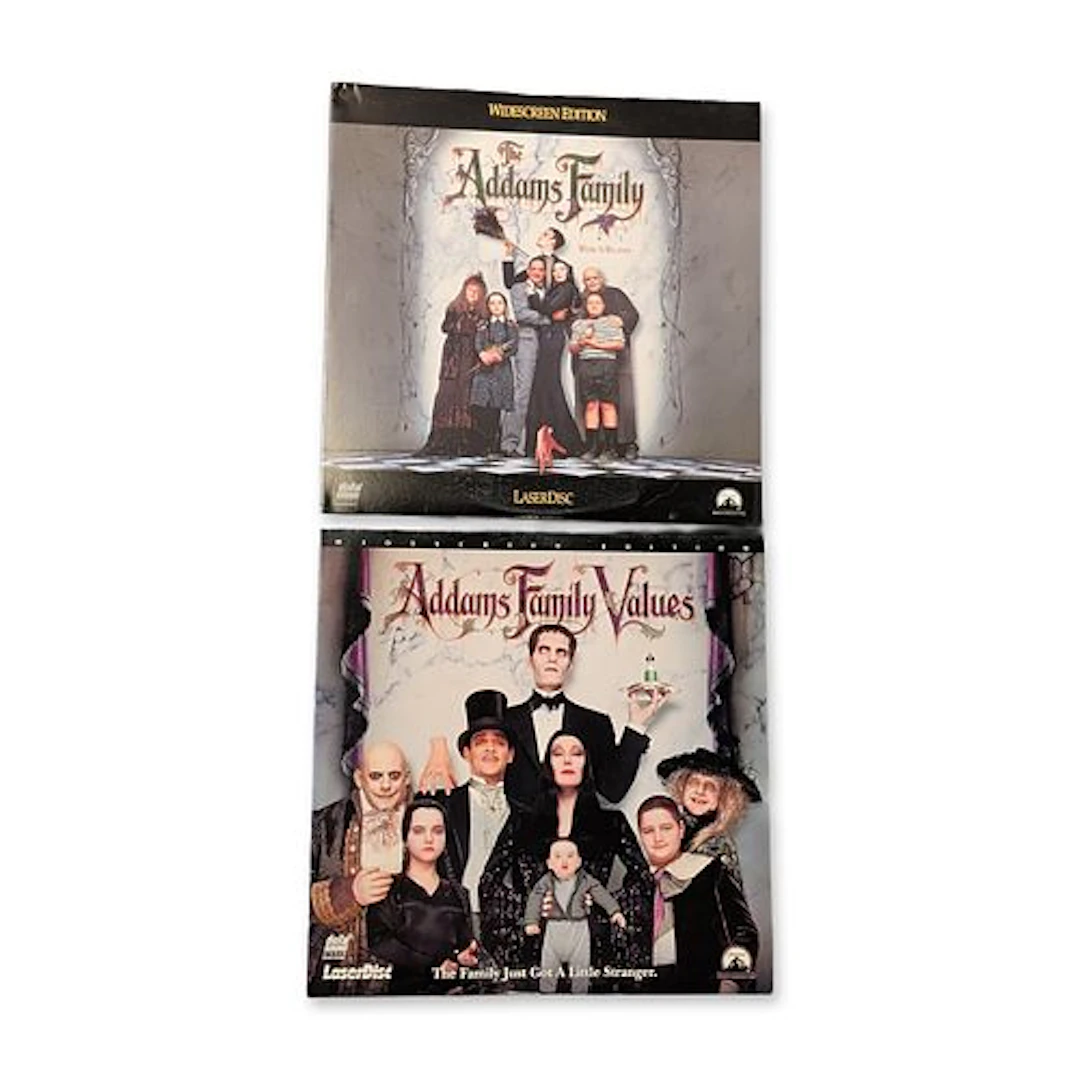Two Addams Family Live-Action Feature Films Widescreen Edition LaserDiscs