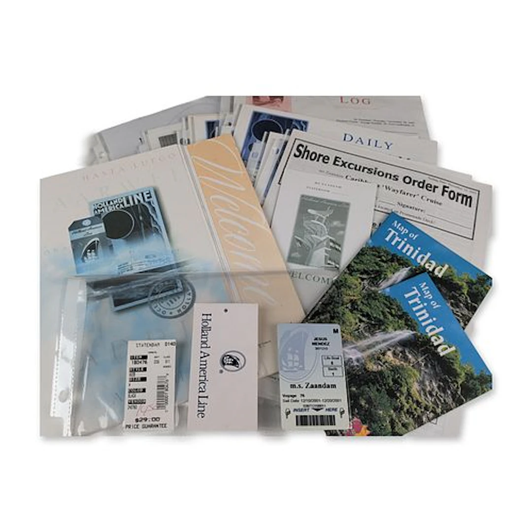 Collection of Holland America Line ms Zaandam Cruise Ephemera