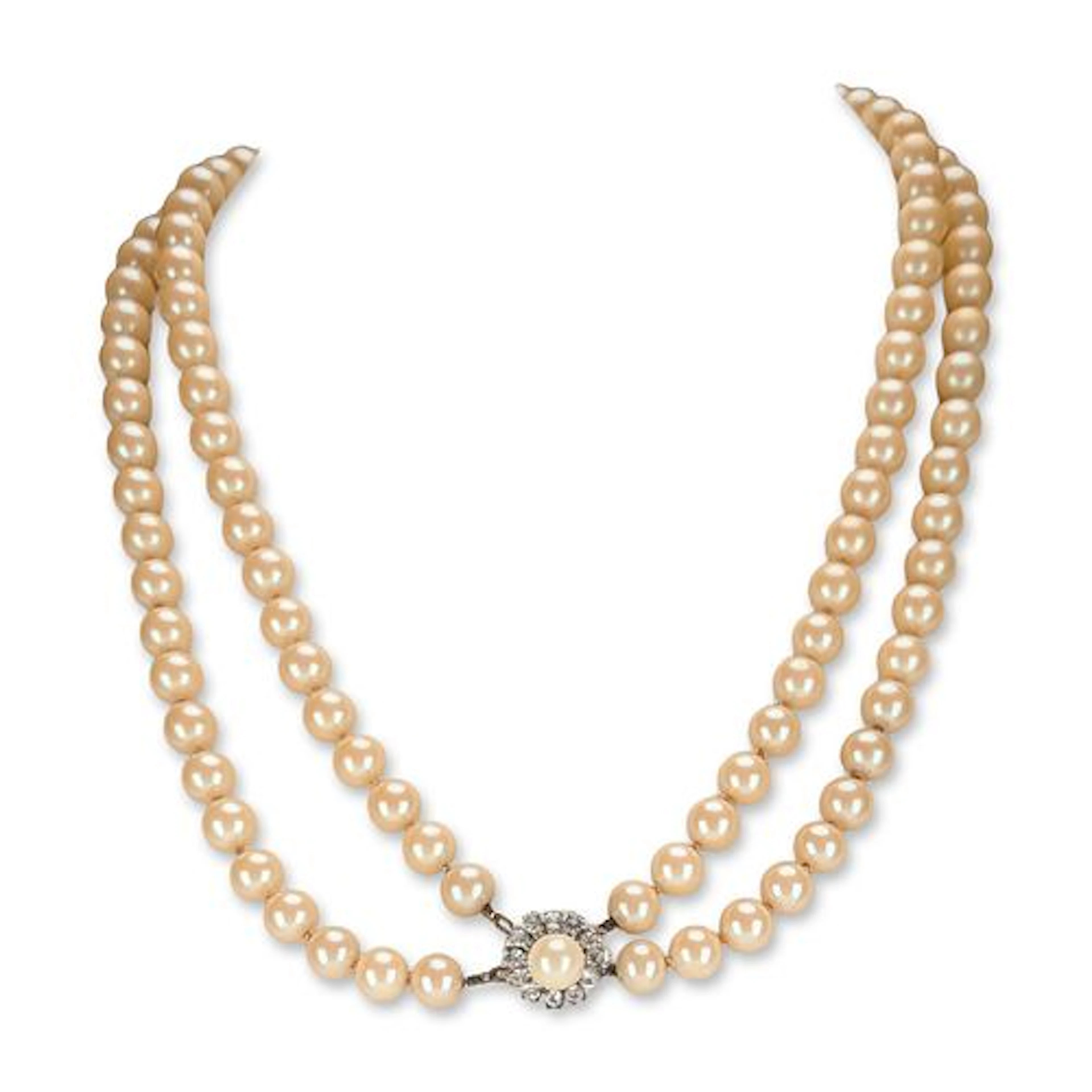 2pc Boreal Spanish Simulated Pearl Necklace and Earrings