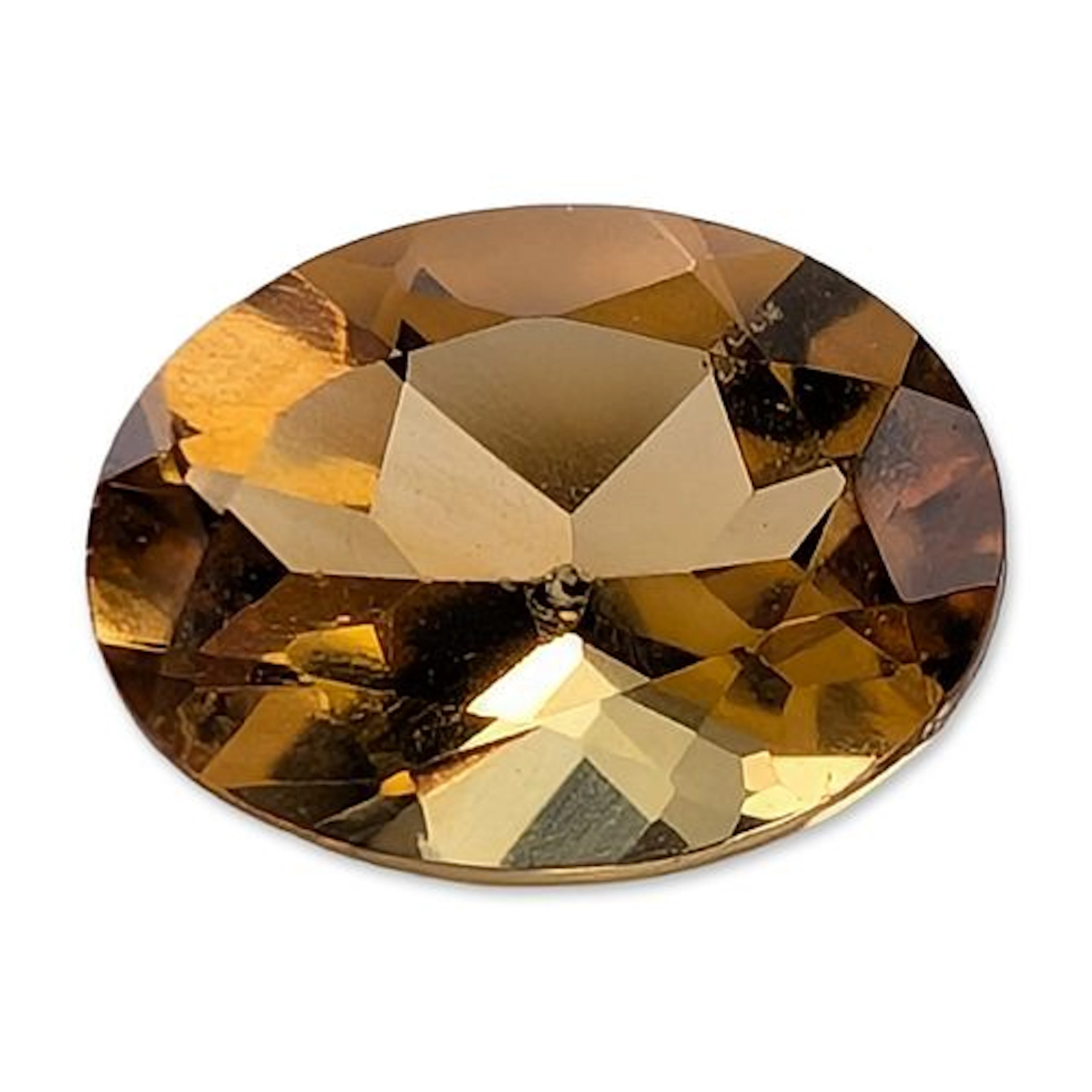 Golden Brown Oval Cut Citrine Gemstone