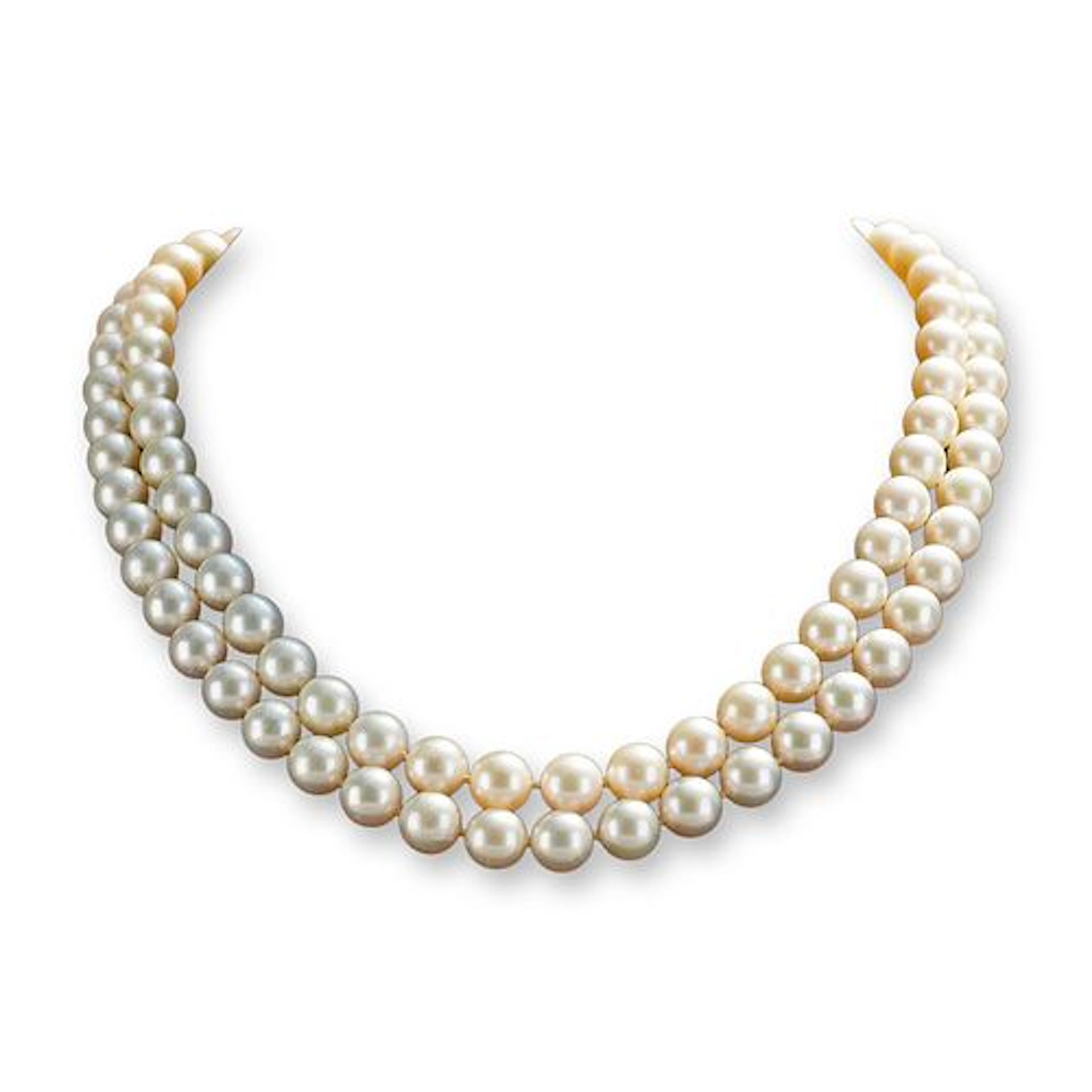 14K Yellow Gold Diamond Pearl Necklace