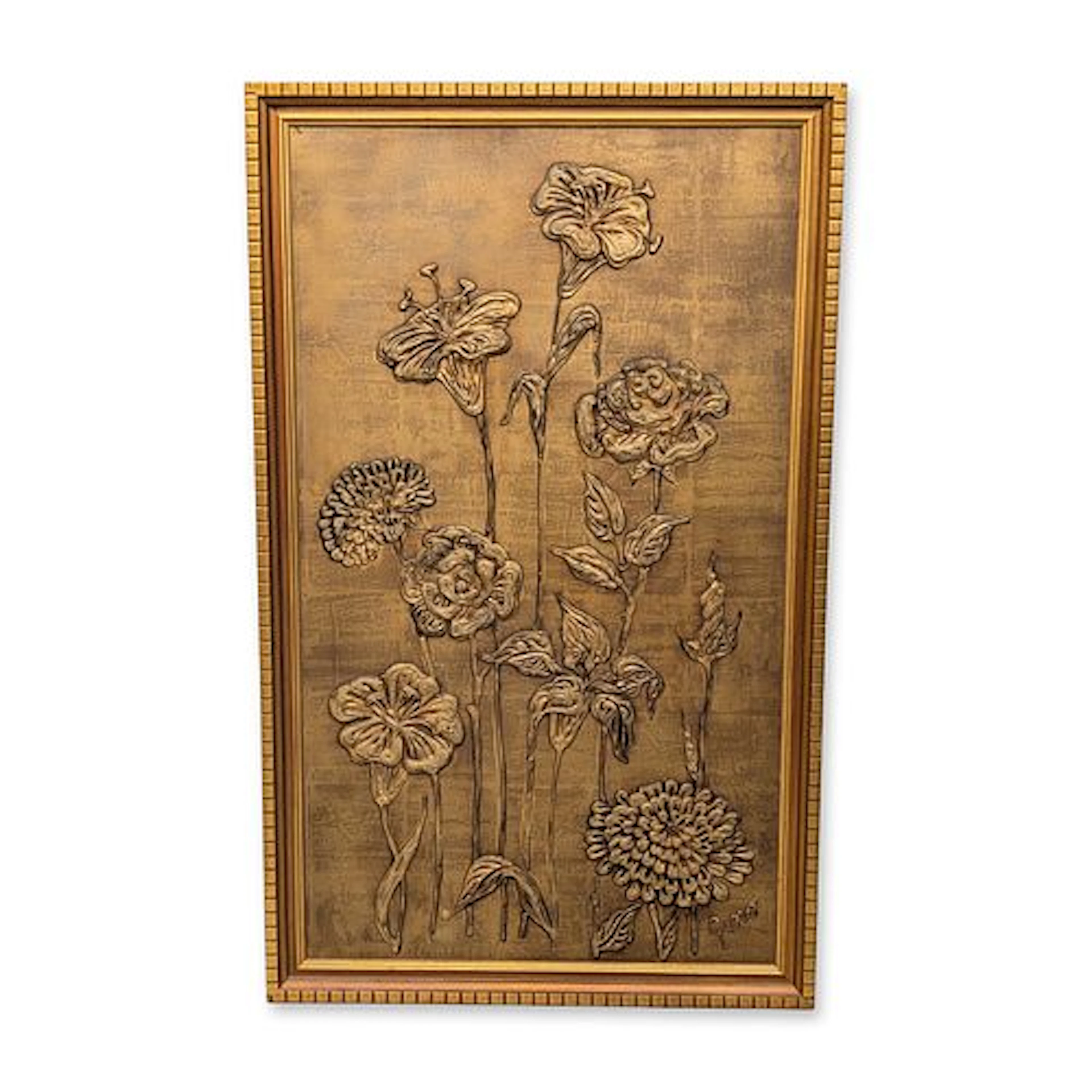 Mid-Century Modern Mixed Media on Panel Relief Sculpture, Wind Song