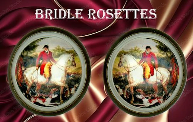 A SMALL SELECTION OF BRIDLE ROSETTES