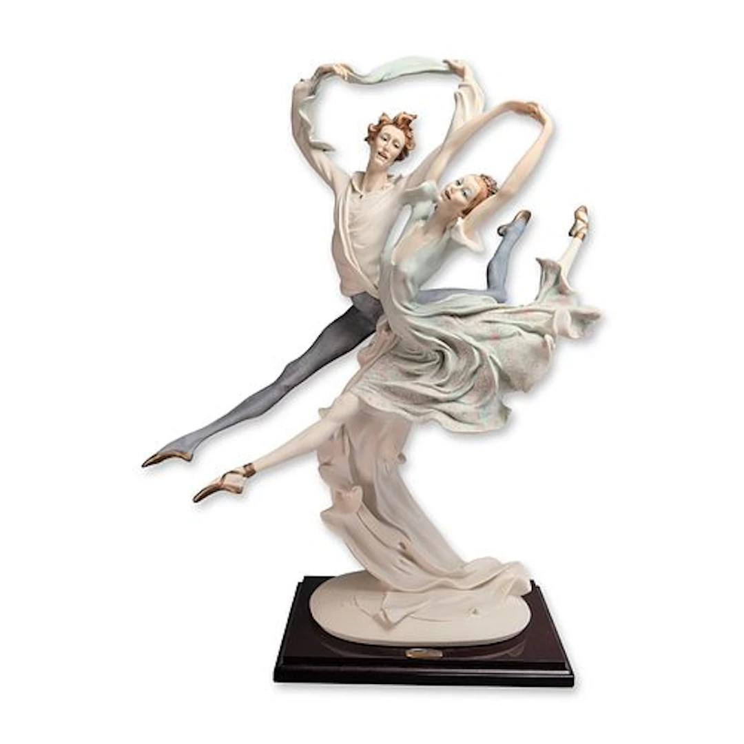 Giuseppe Armani Florence Ballerinas Grand Jete Cold-Cast Porcelain Sculpture