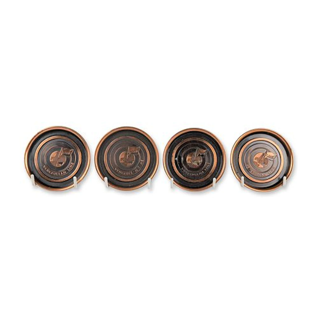 4pc Hyde Park Venezuelan Line Coasters