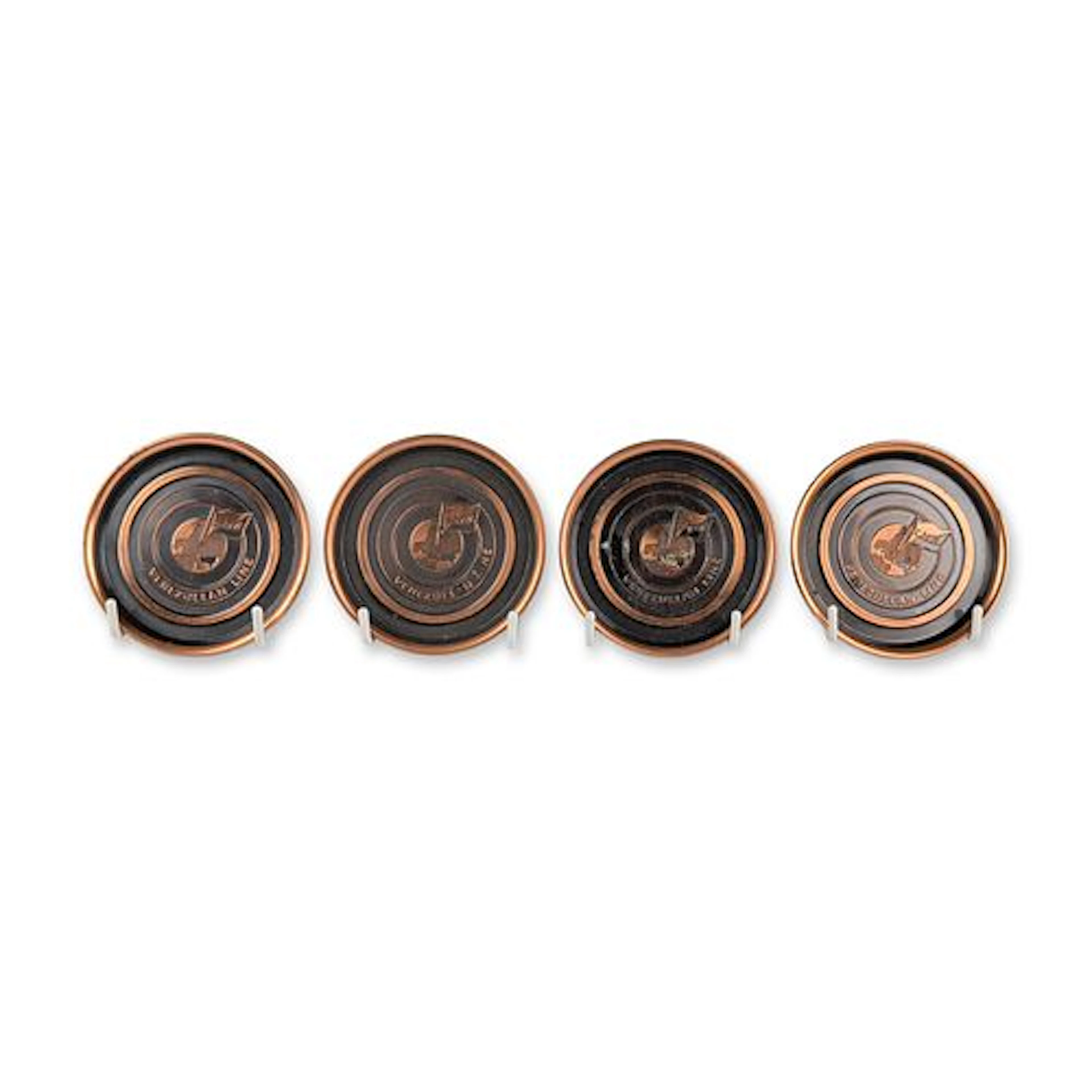 4pc Hyde Park Venezuelan Line Coasters