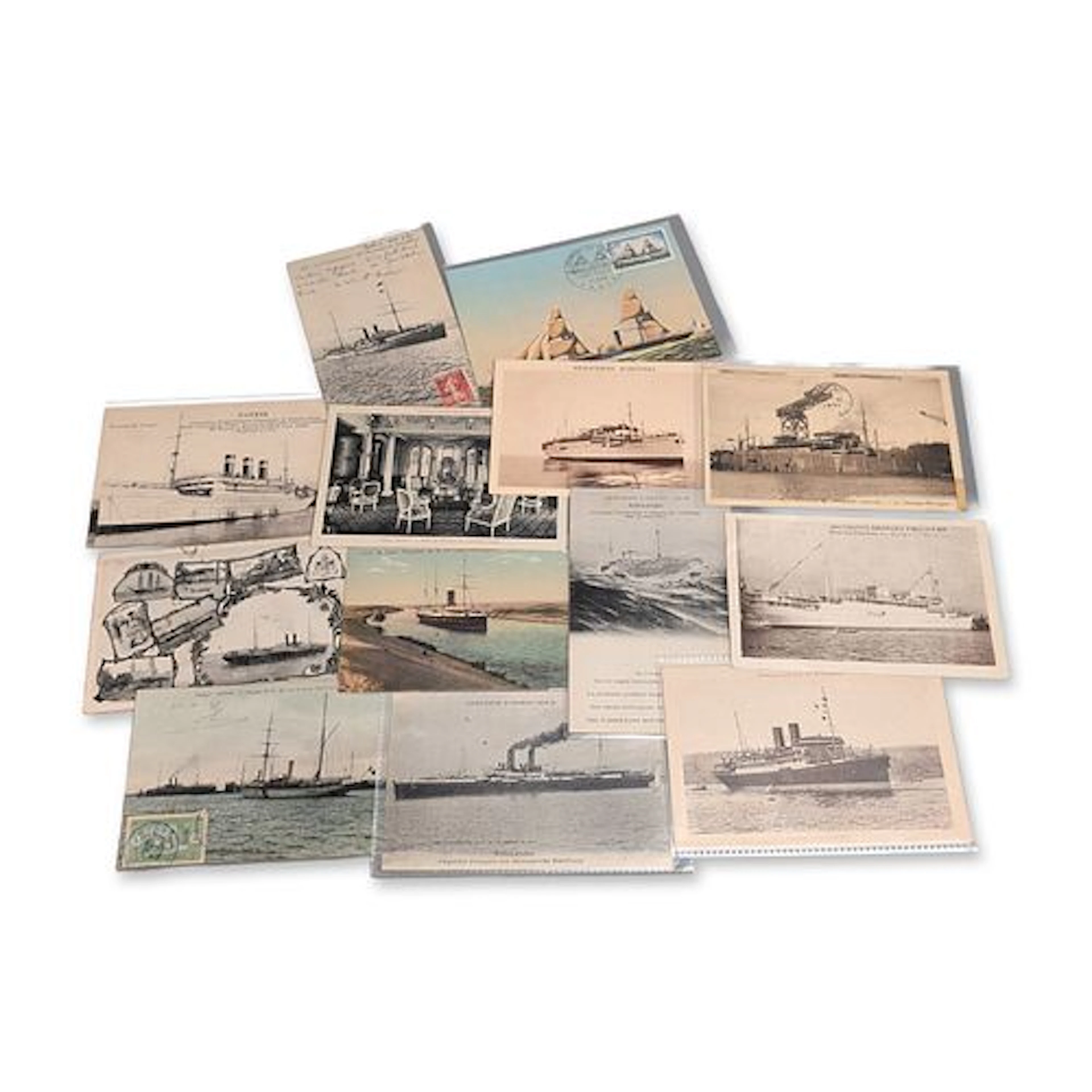 13pc Collection of Messageries Maritimes and Maritime Postcards