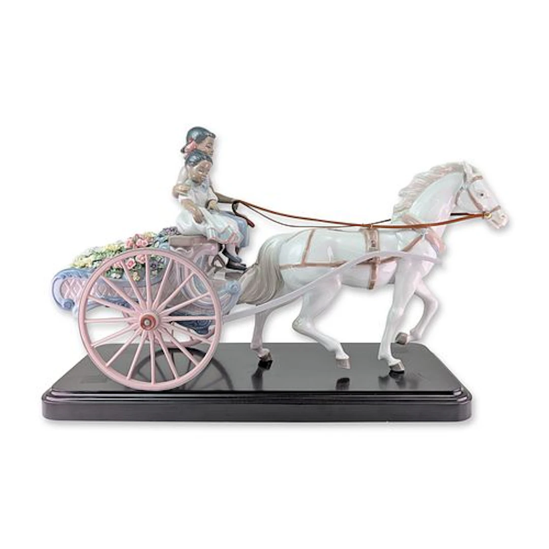Lladro Limited Edition Porcelain Figurine, Flower Wagon 01001784 with