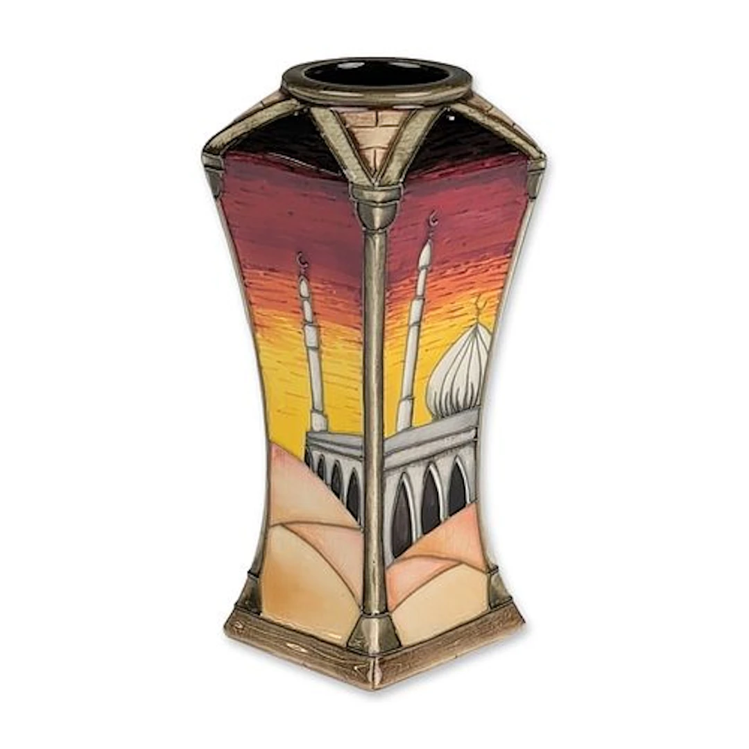 Moorcroft Pottery Trial Middle Eastern Architectural Landscape Vase