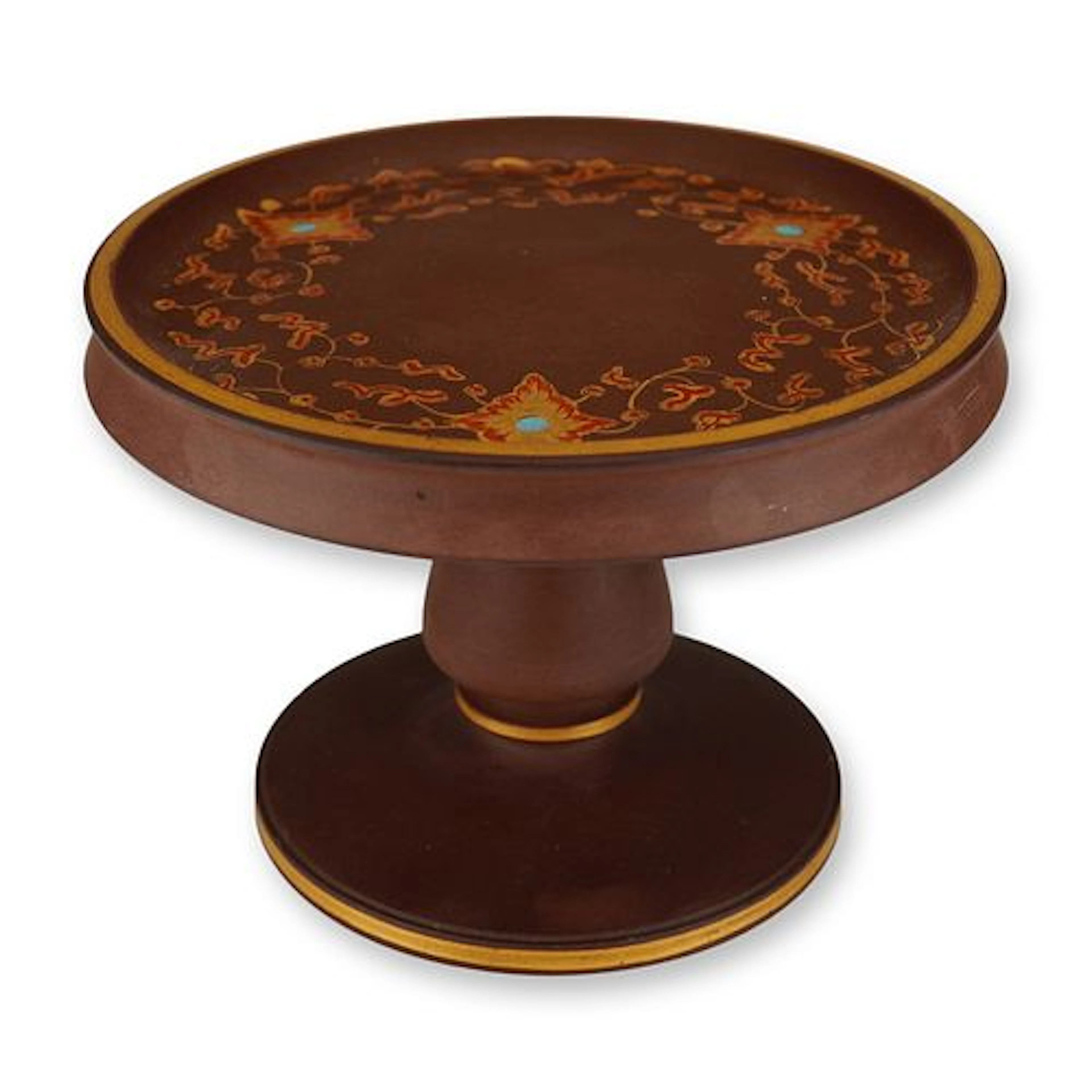 Wedgwood Rosso Antico Gilt and Enameled Pedestal Tazza