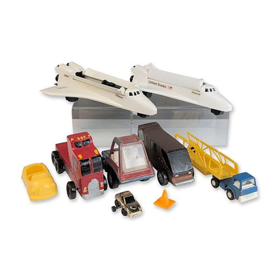 9pc Assorted Vintage NASA Space Shuttle with Wooden, Plastic and Metal
