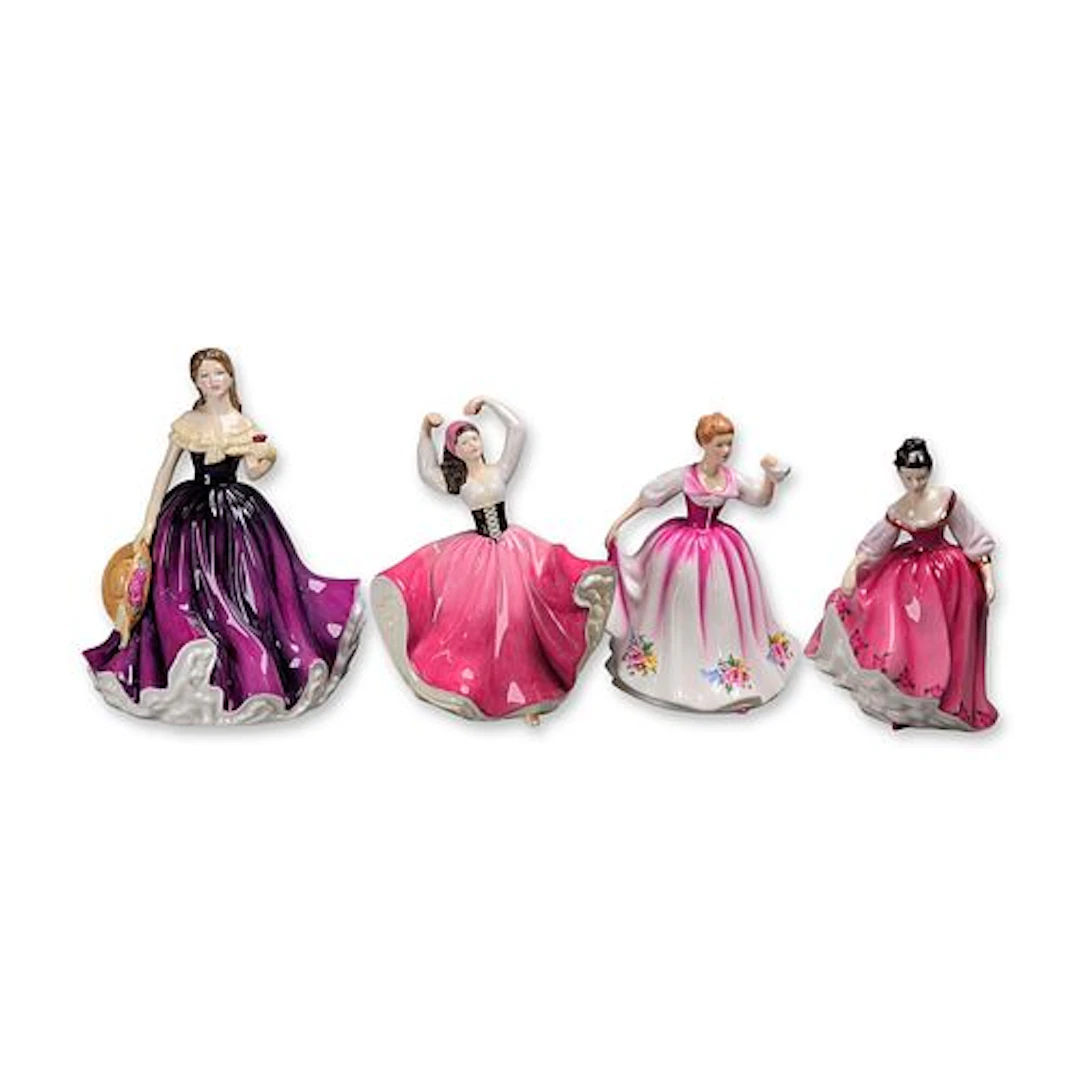 4pc Royal Doulton Pretty Ladies Porcelain Figurines