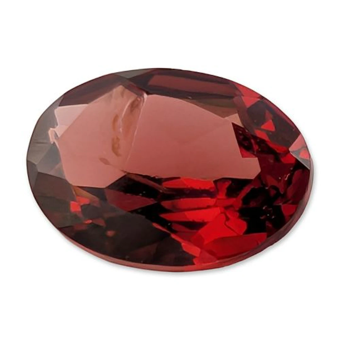 Red Oval Faceted Loose Garnet Gemstone