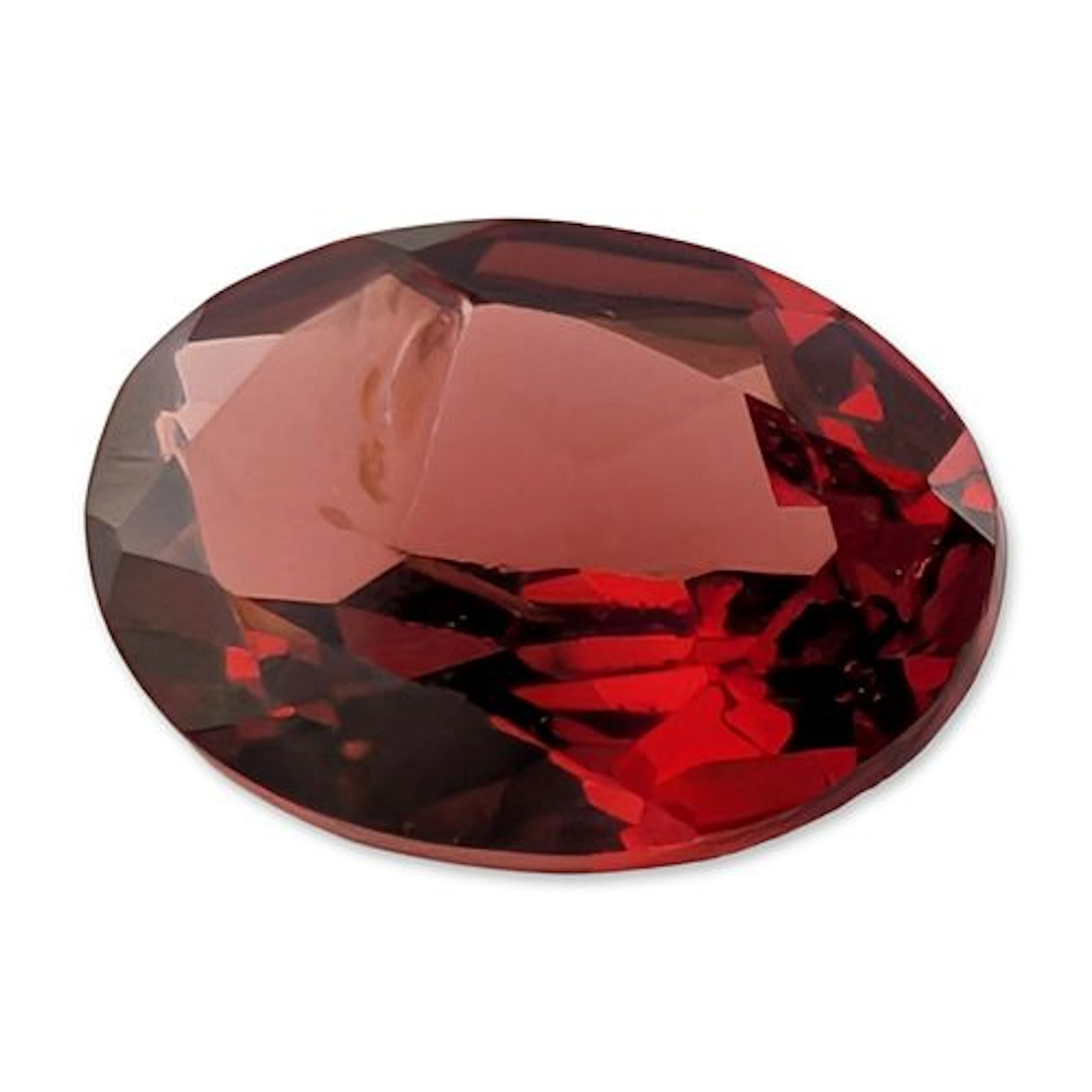 Red Oval Faceted Loose Garnet Gemstone
