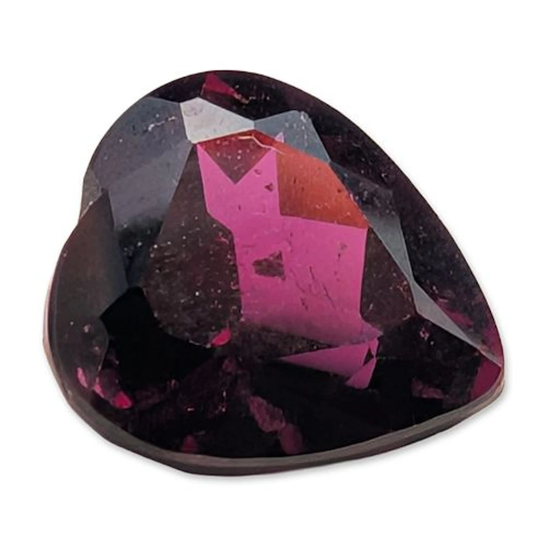Heart Shaped Rhodolite Garnet Gemstone