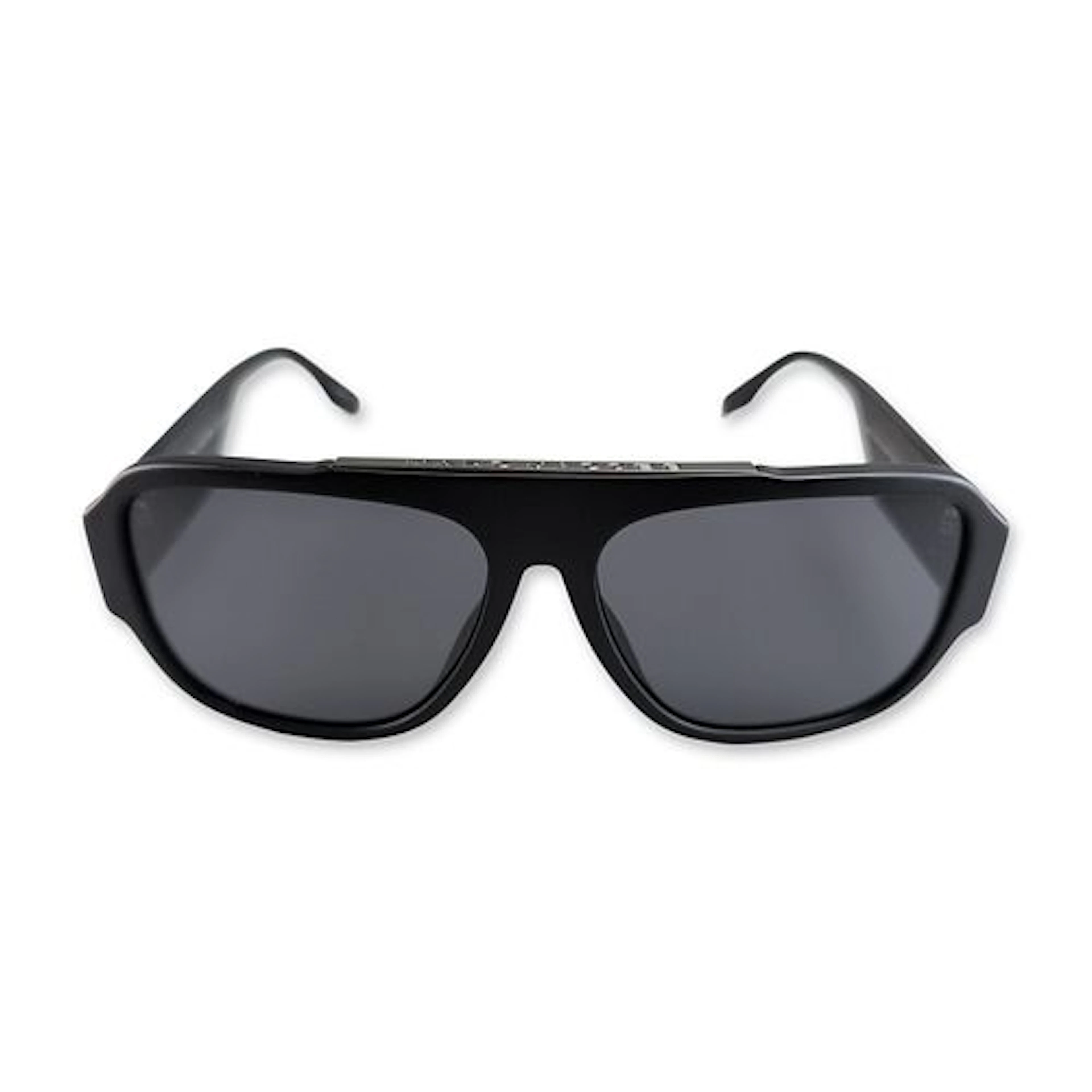 Marc Jacobs Matte Black Acetate Square Aviator Sunglasses