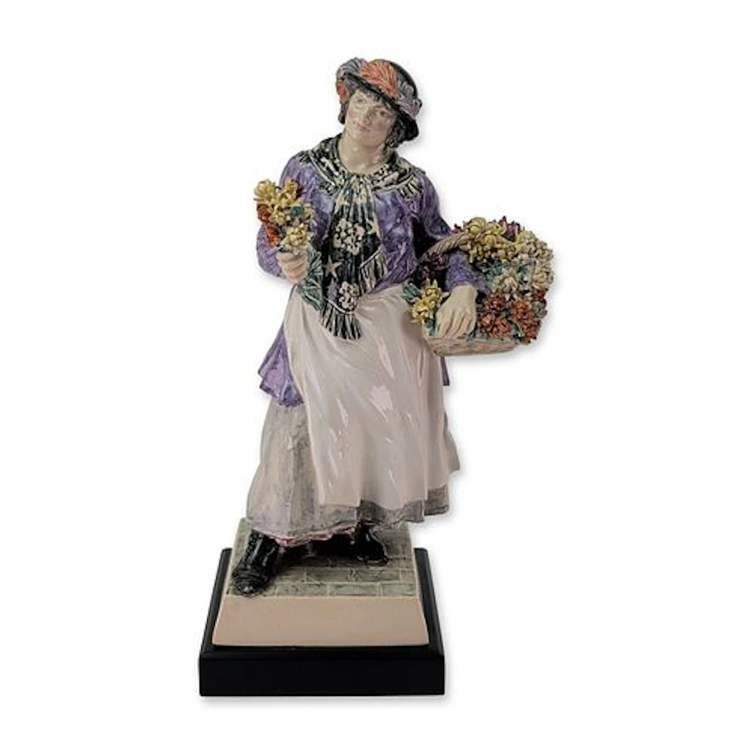 Charles Vyse Chelsea Pottery Figurine, Chrysanthemums
