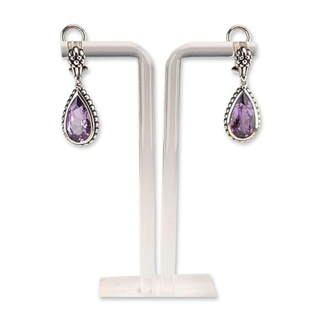 Lagos Sterling Silver Amethyst Drop Earrings