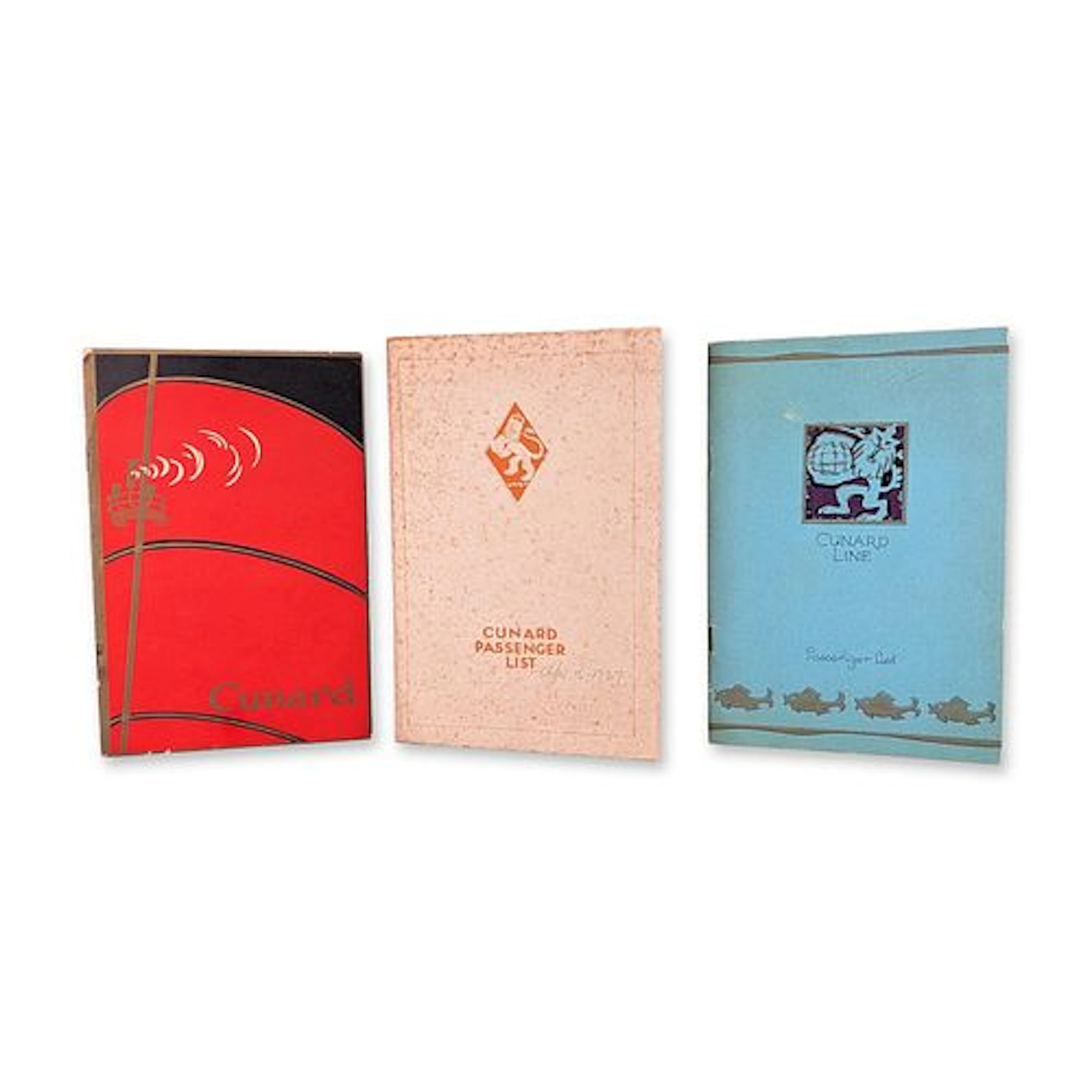 Trio of Cunard Line RMS Berengaria Passenger Lists