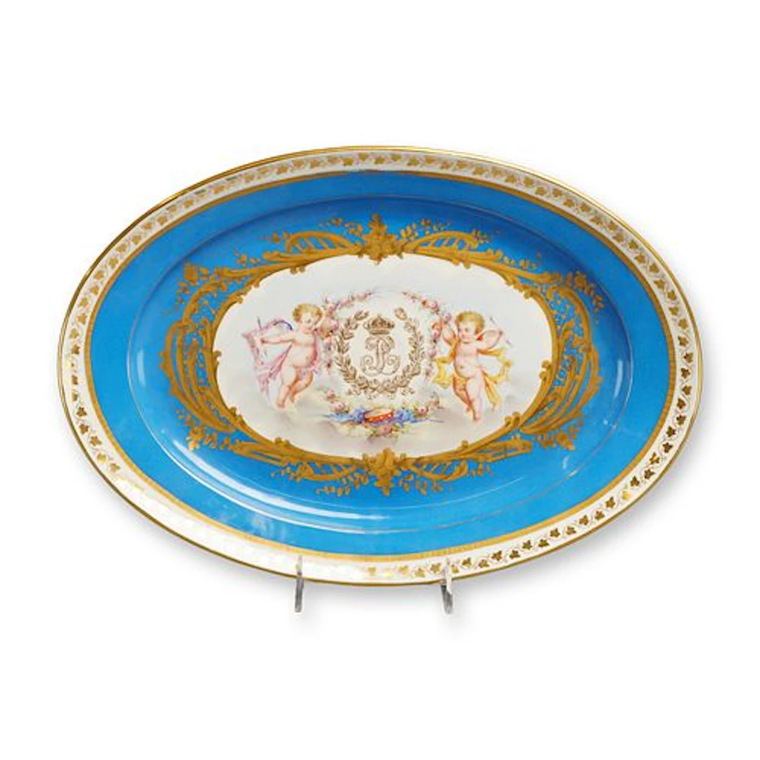 Sevres Porcelain Oval Platter, 19th Century