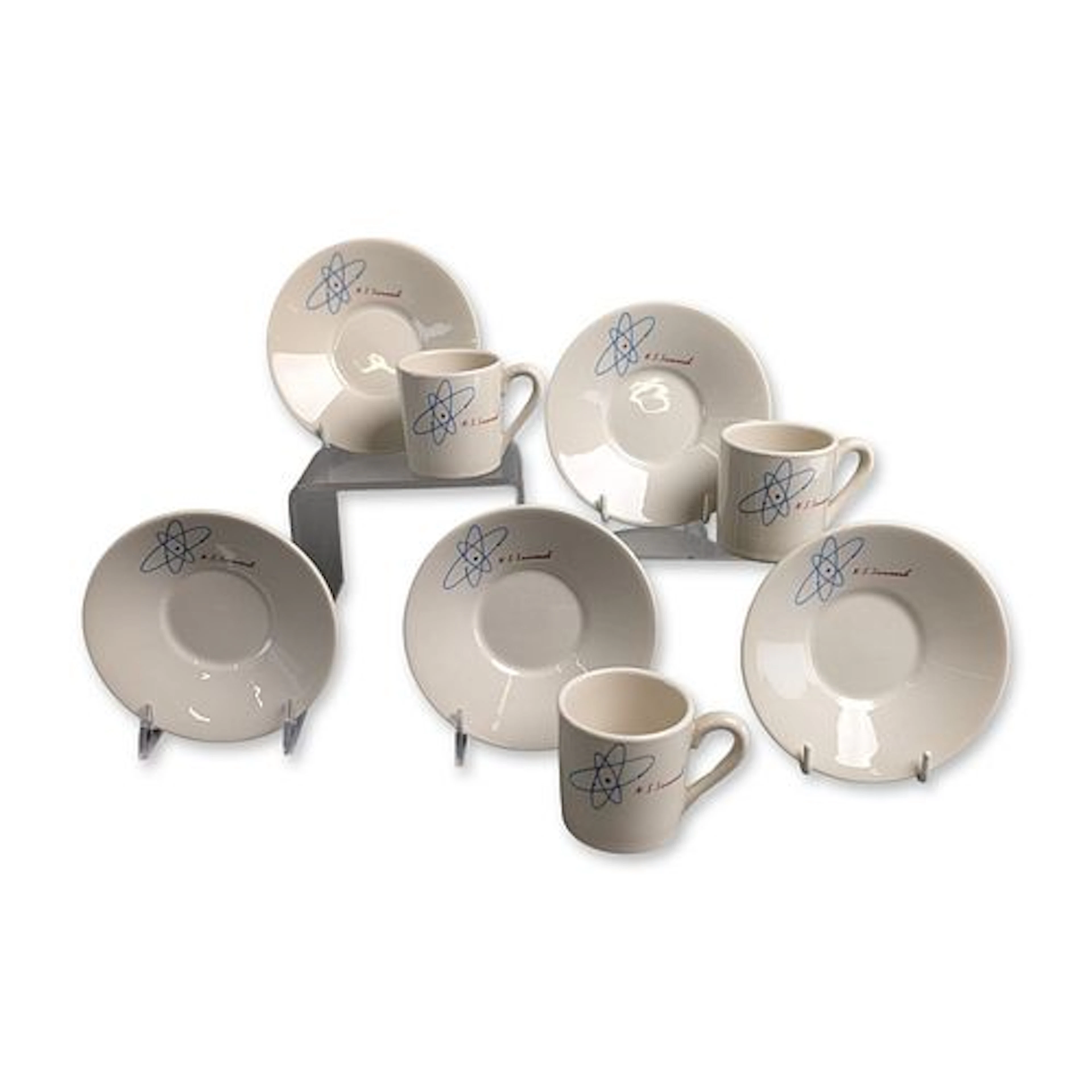 8pc Mayer China NS Savannah Atomic Commemorative Cups and Saucers
