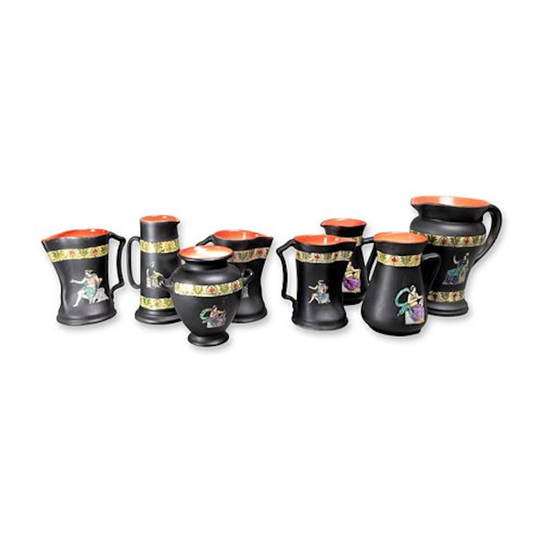 Royal Bayreuth Corinthian Ware Porcelain Pitcher and Urn Collection