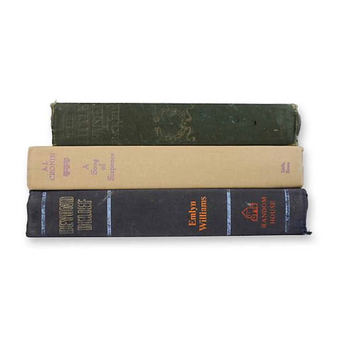 3-Piece Vintage Hardcover Book Group, J.M. Barrie, A.J. Cronin, Emlyn Williams
