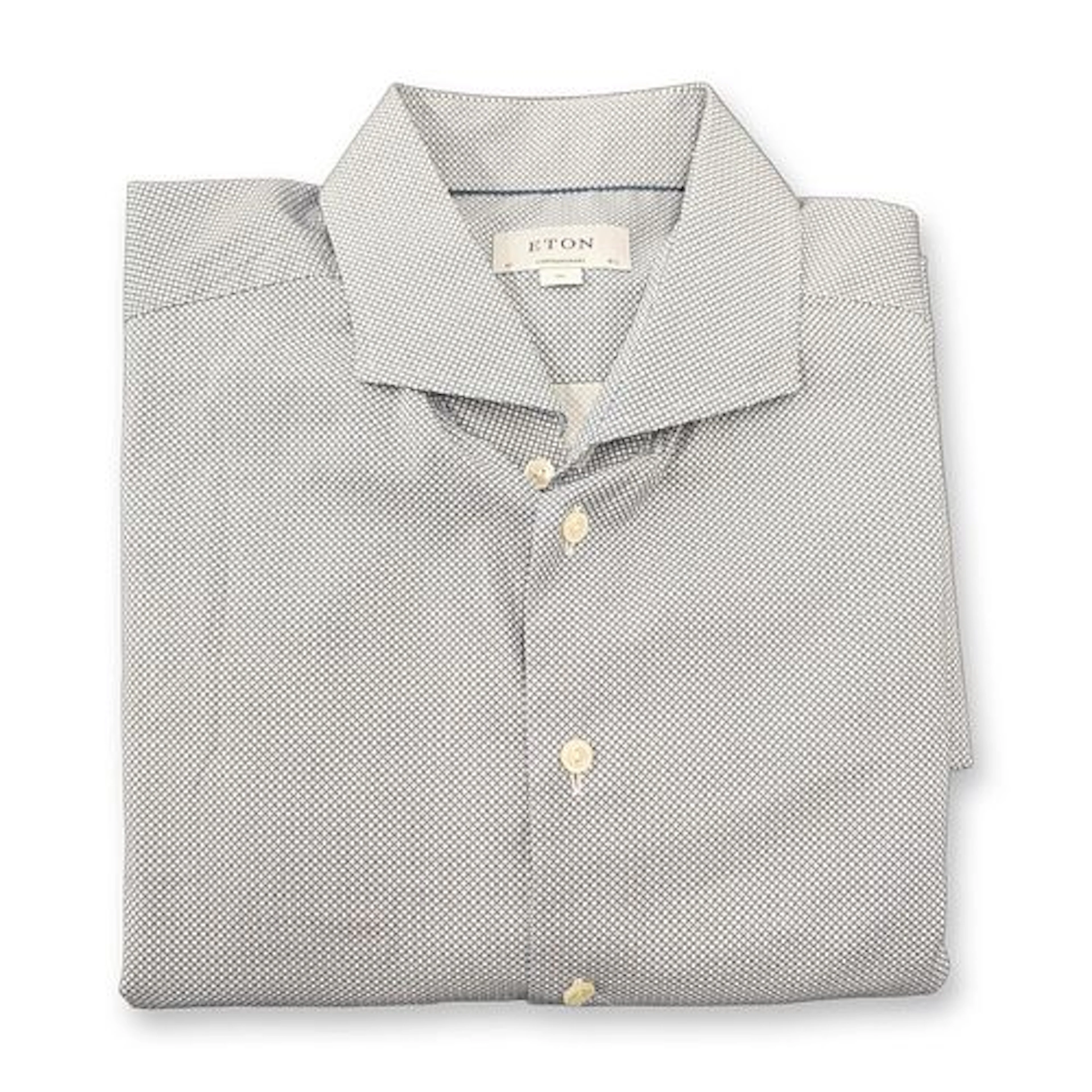 Eton Contemporary Fit Micro-Geometric Pattern Dress Shirt