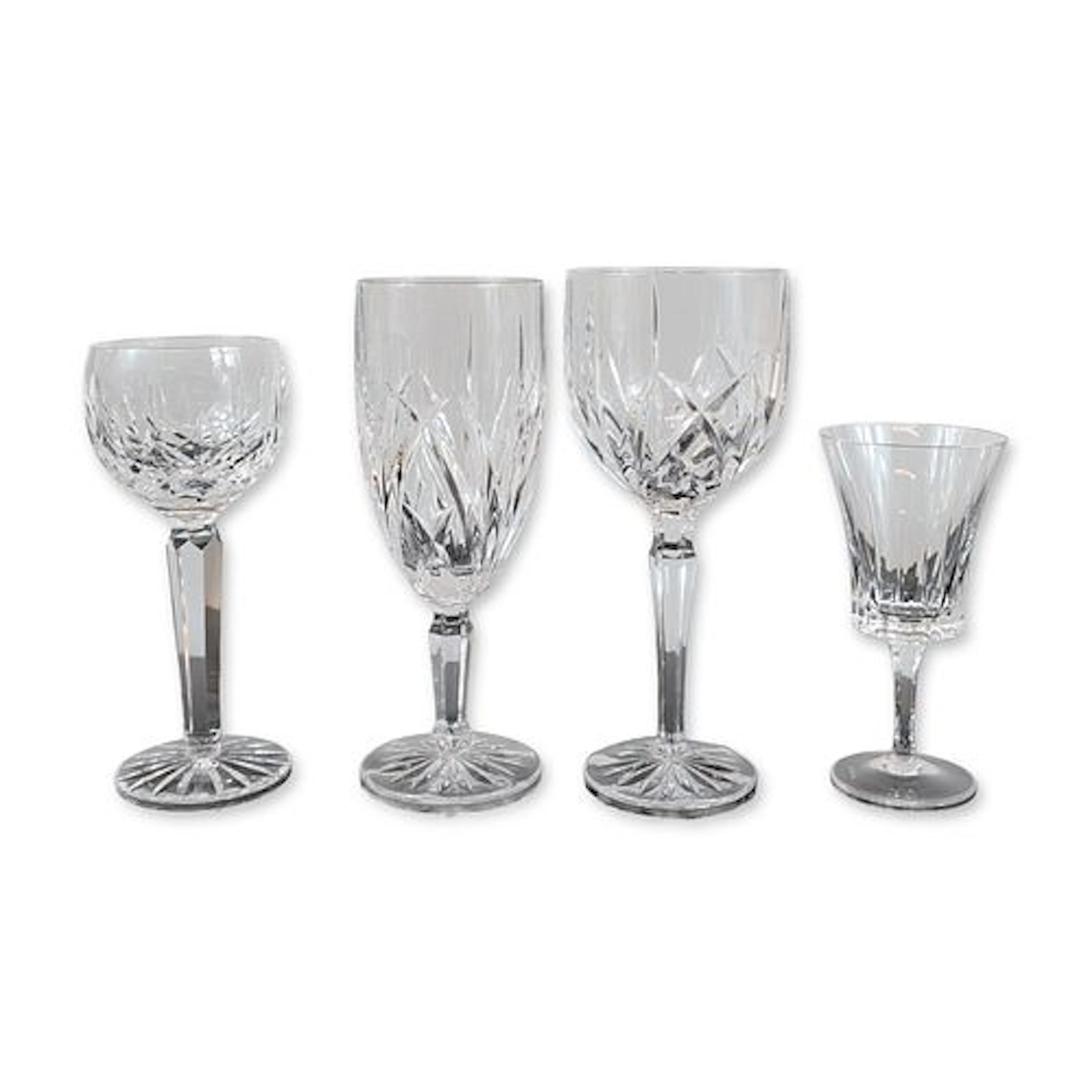 Group of Four Marquis by Waterford and Gorham Crystal Stemware