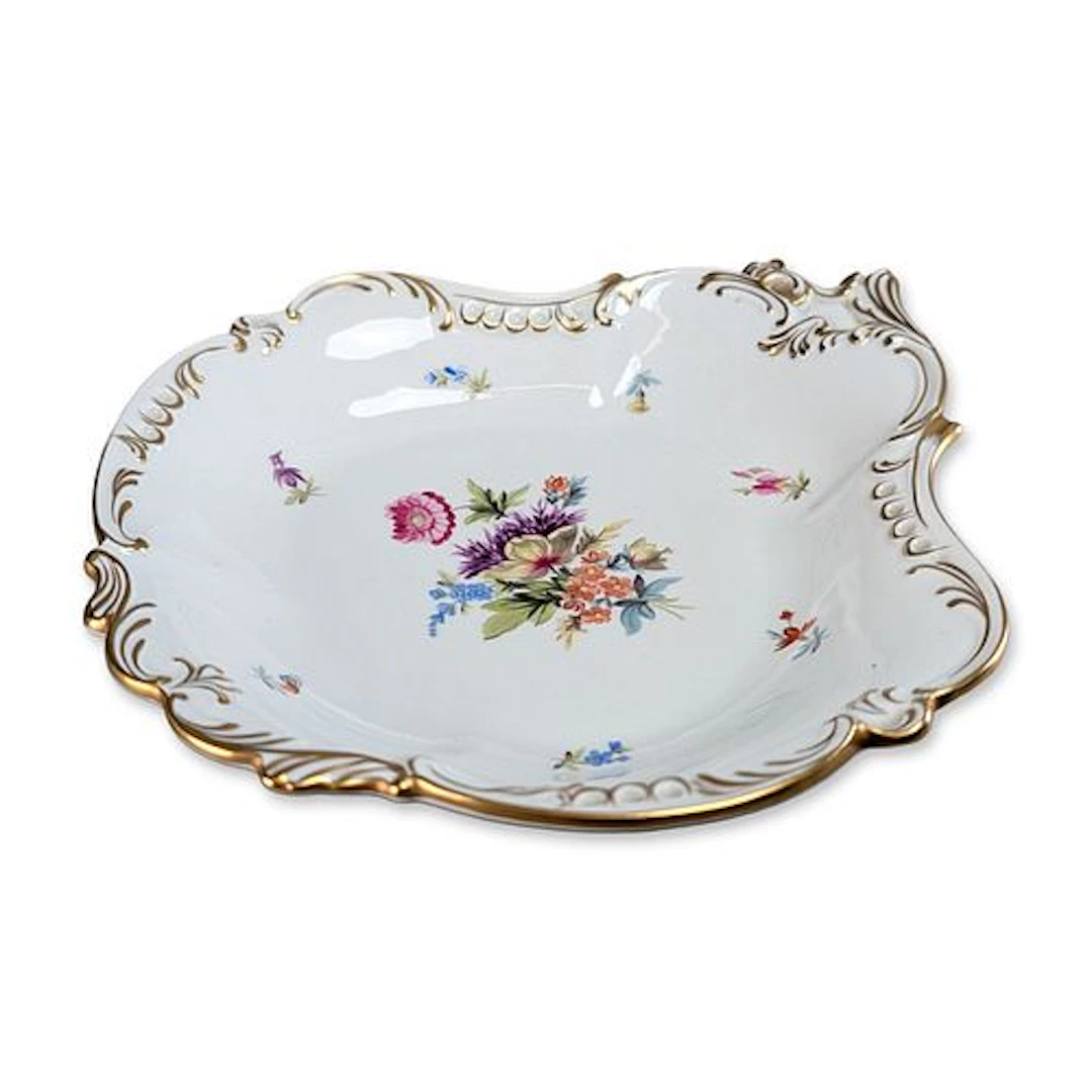 Herend Hungarian Porcelain Trilobate Serving Dish
